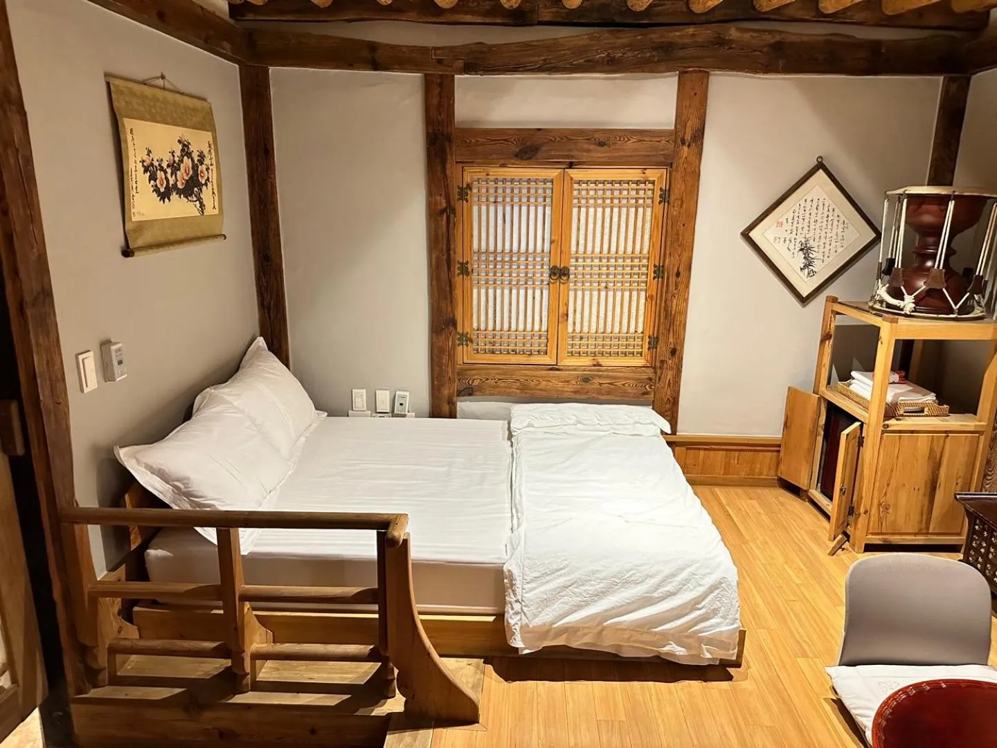 Bed in Arirang Hanok Stay