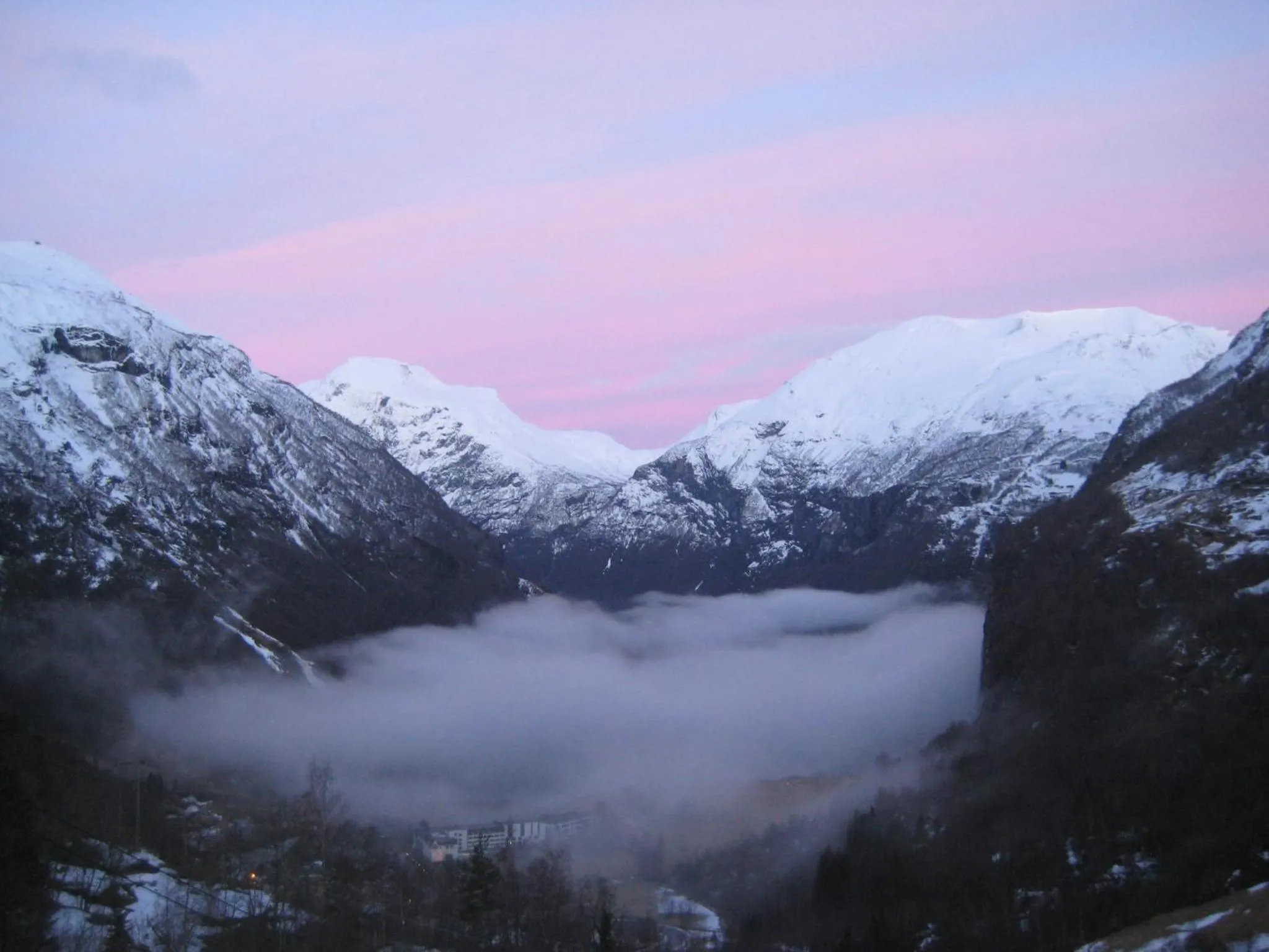 Winter in Lunheim in Geiranger