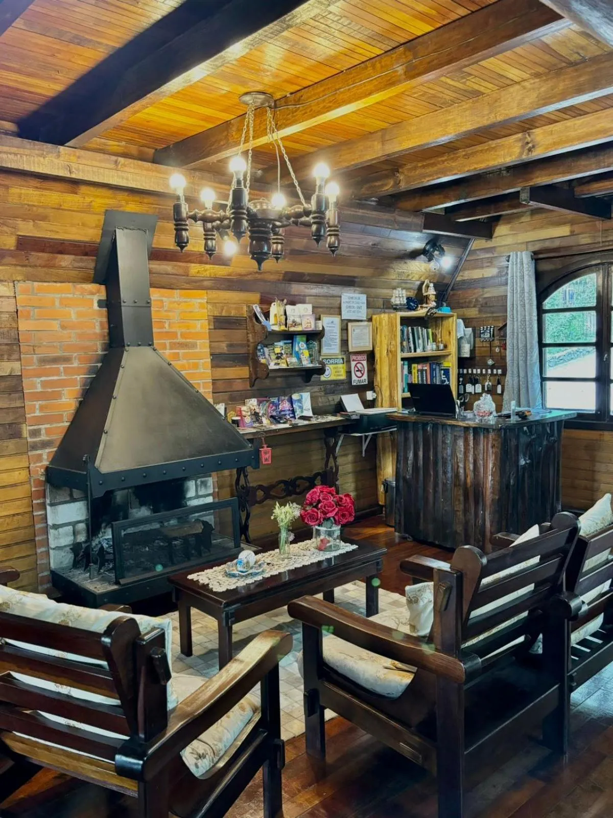 Living room in Chalé das Neves
