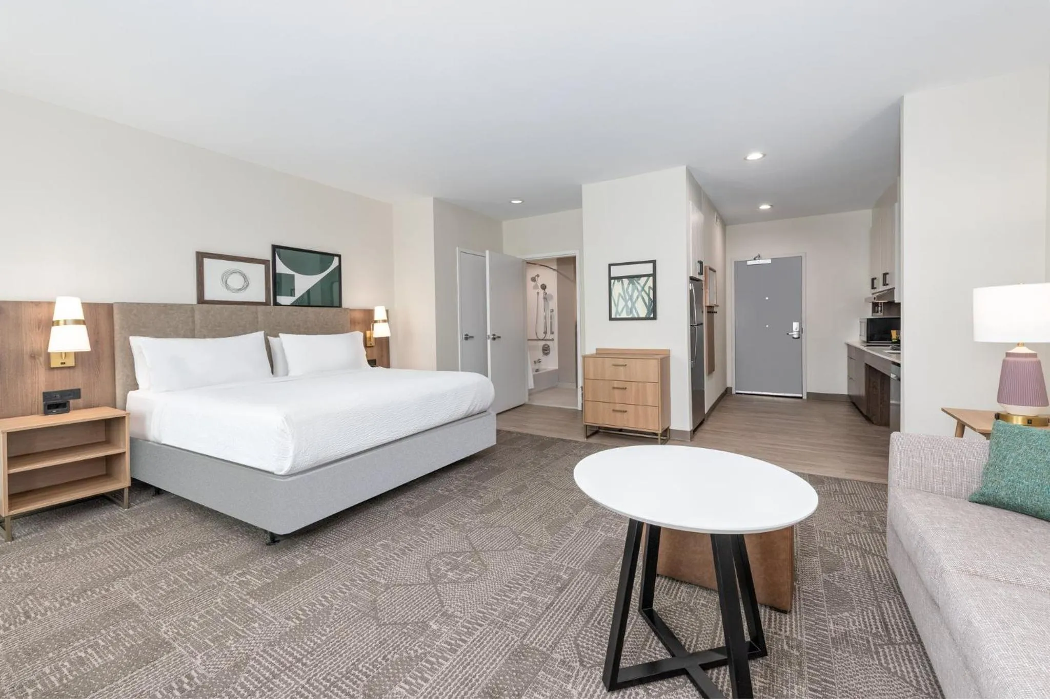 Photo of the whole room, Bed in Staybridge Suites Port Arthur - by IHG