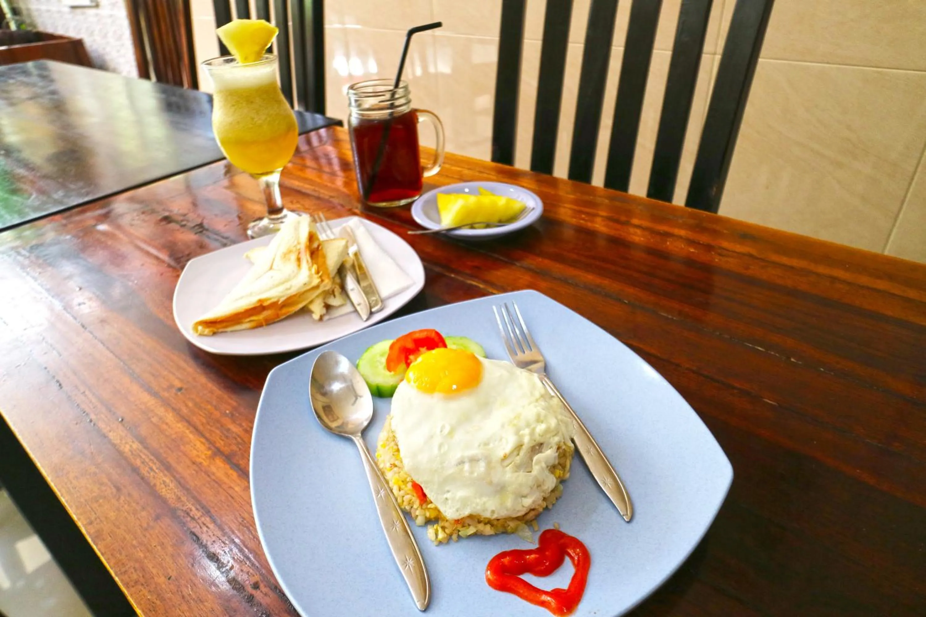 American breakfast in Rena Segara House Kuta
