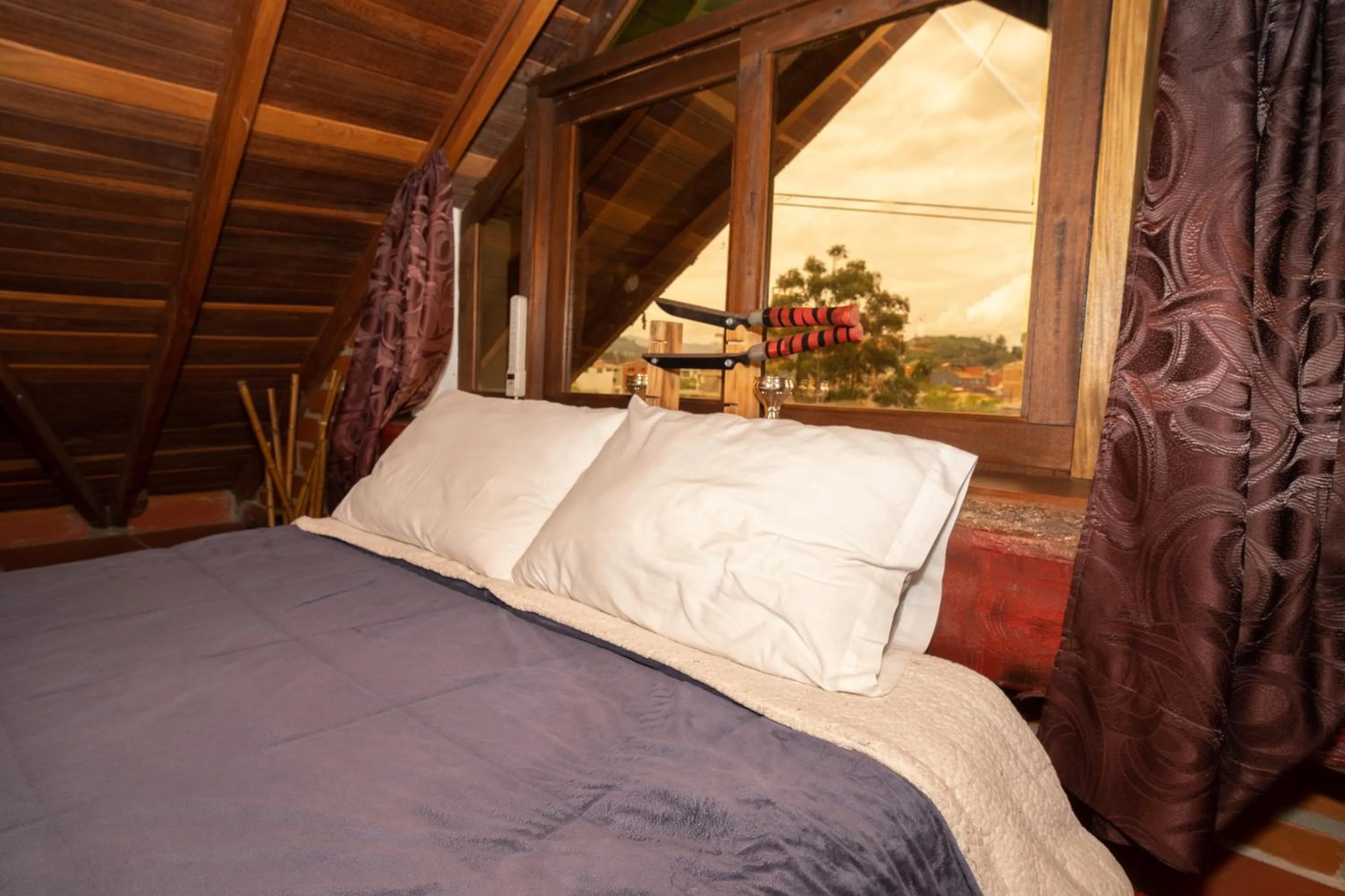 Bed in Hotel Spa Bliss Guatape