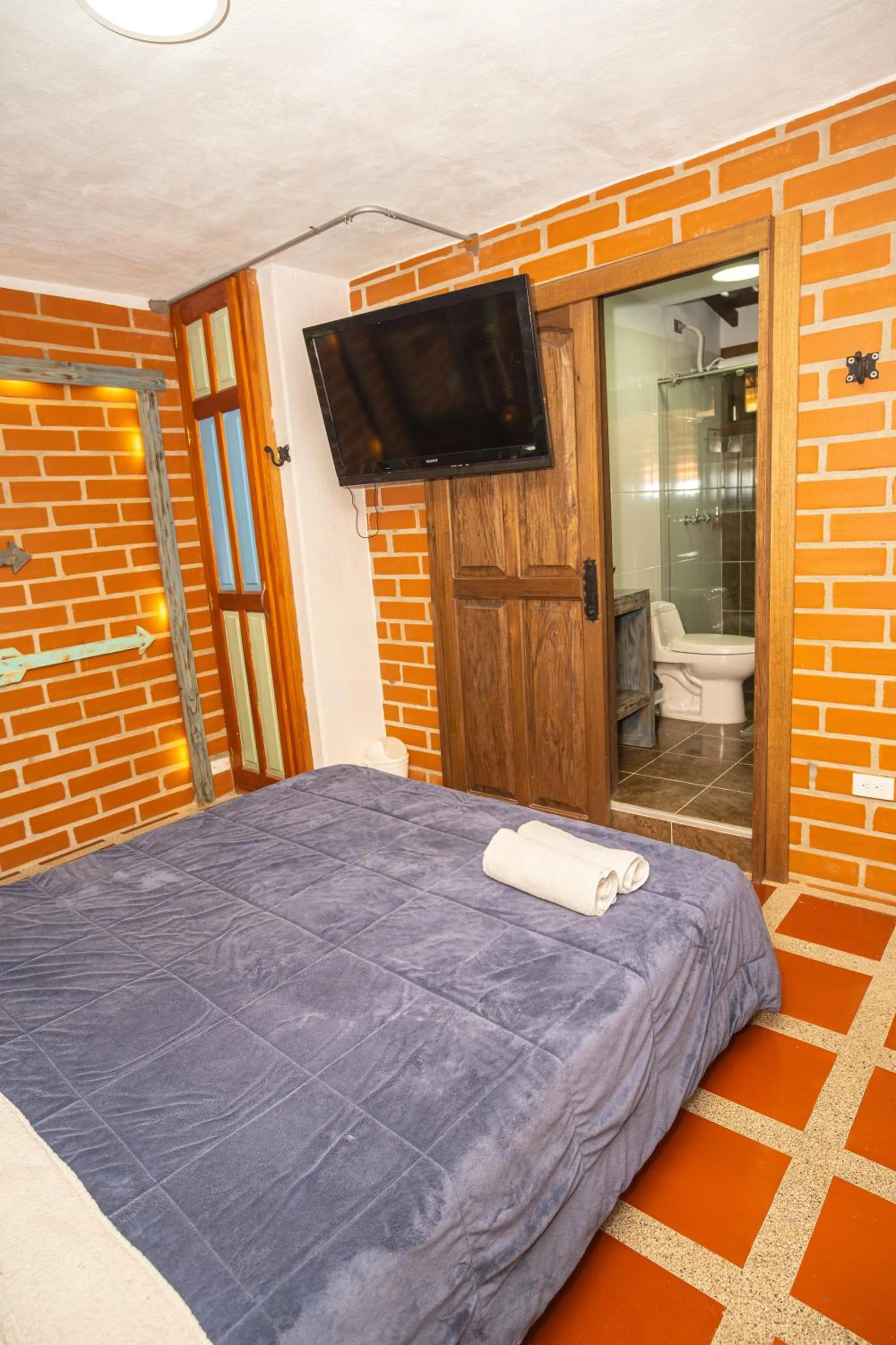 Bed in Hotel Spa Bliss Guatape