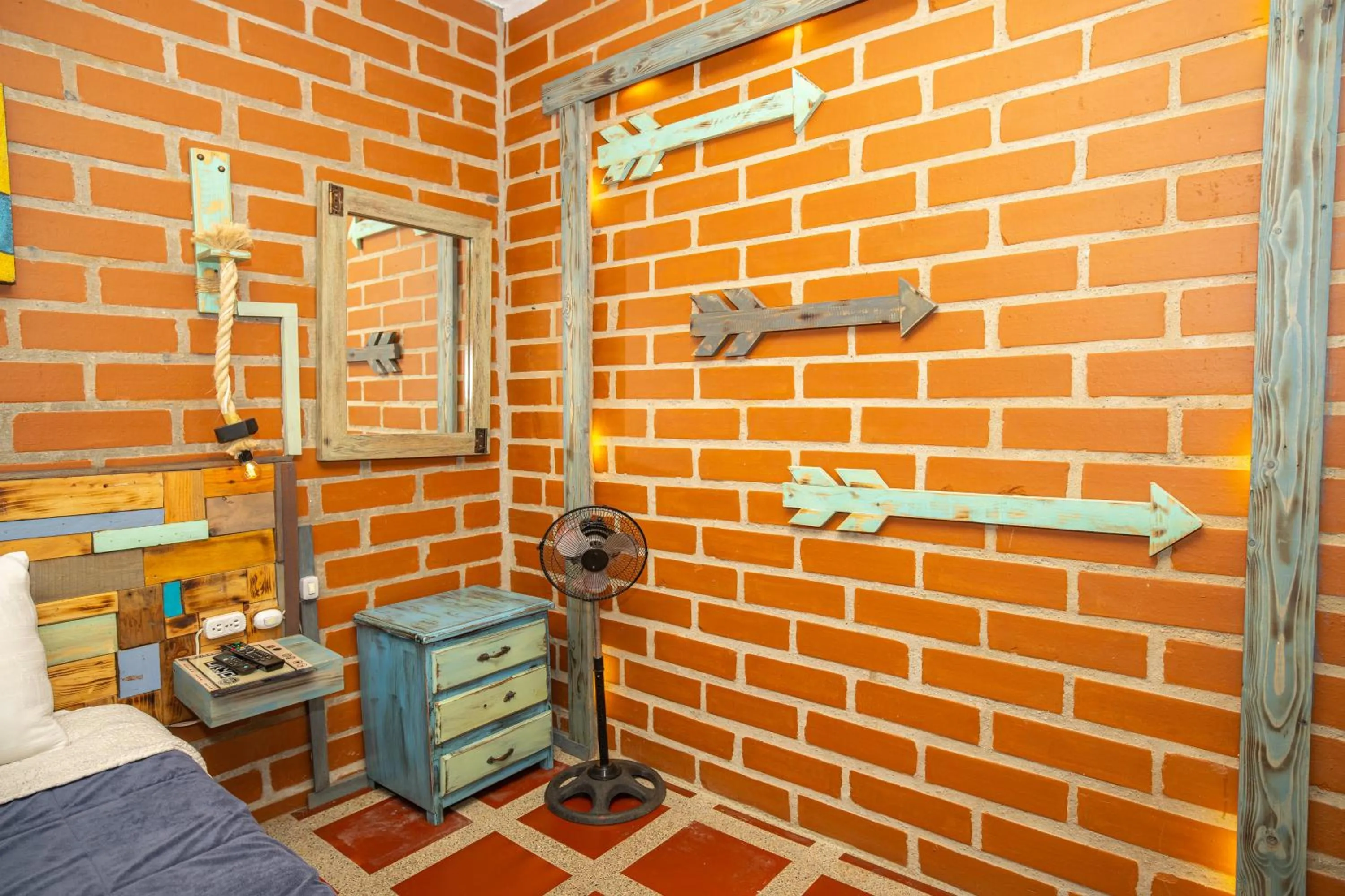 Bed in Hotel Spa Bliss Guatape