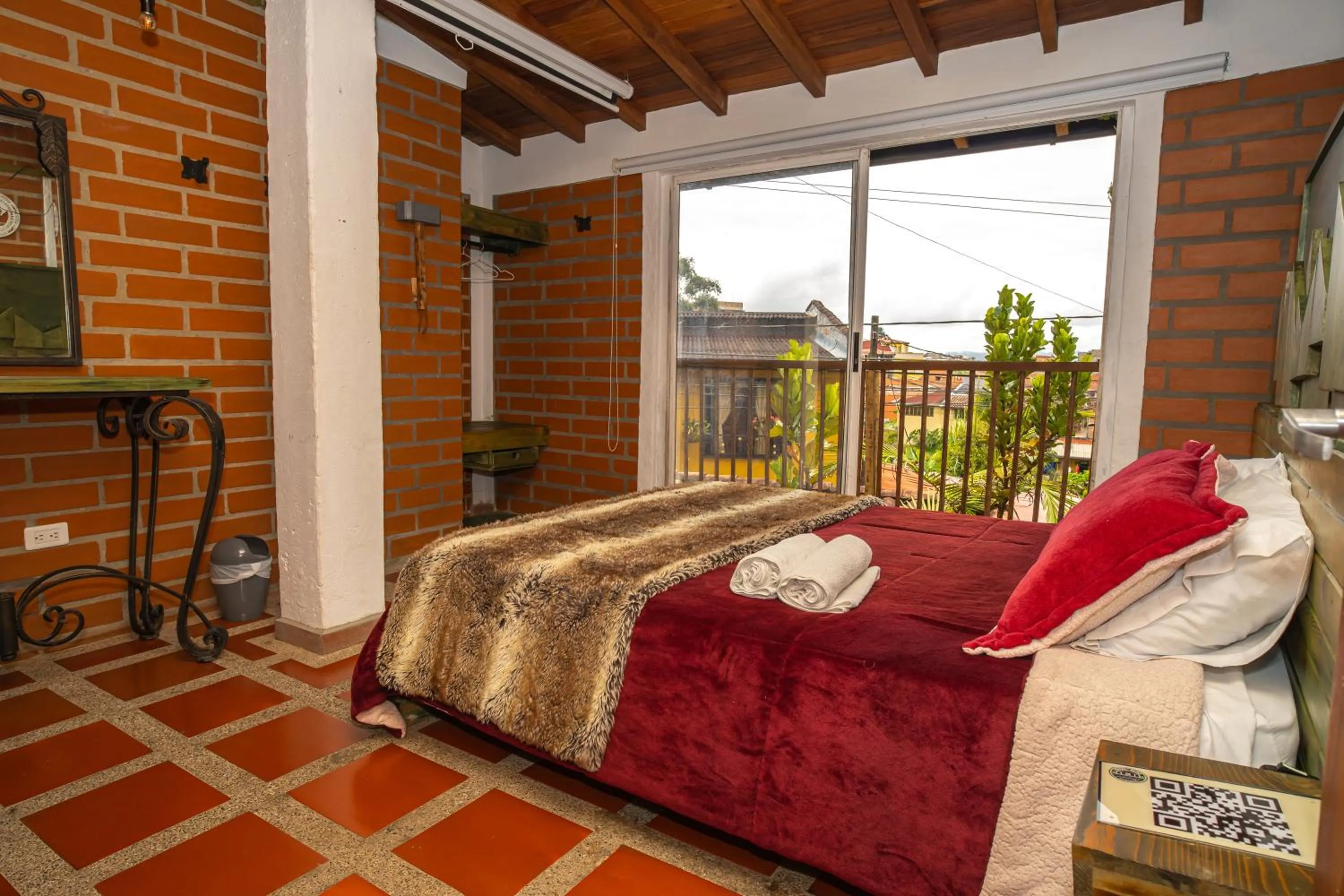 Bed in Hotel Spa Bliss Guatape