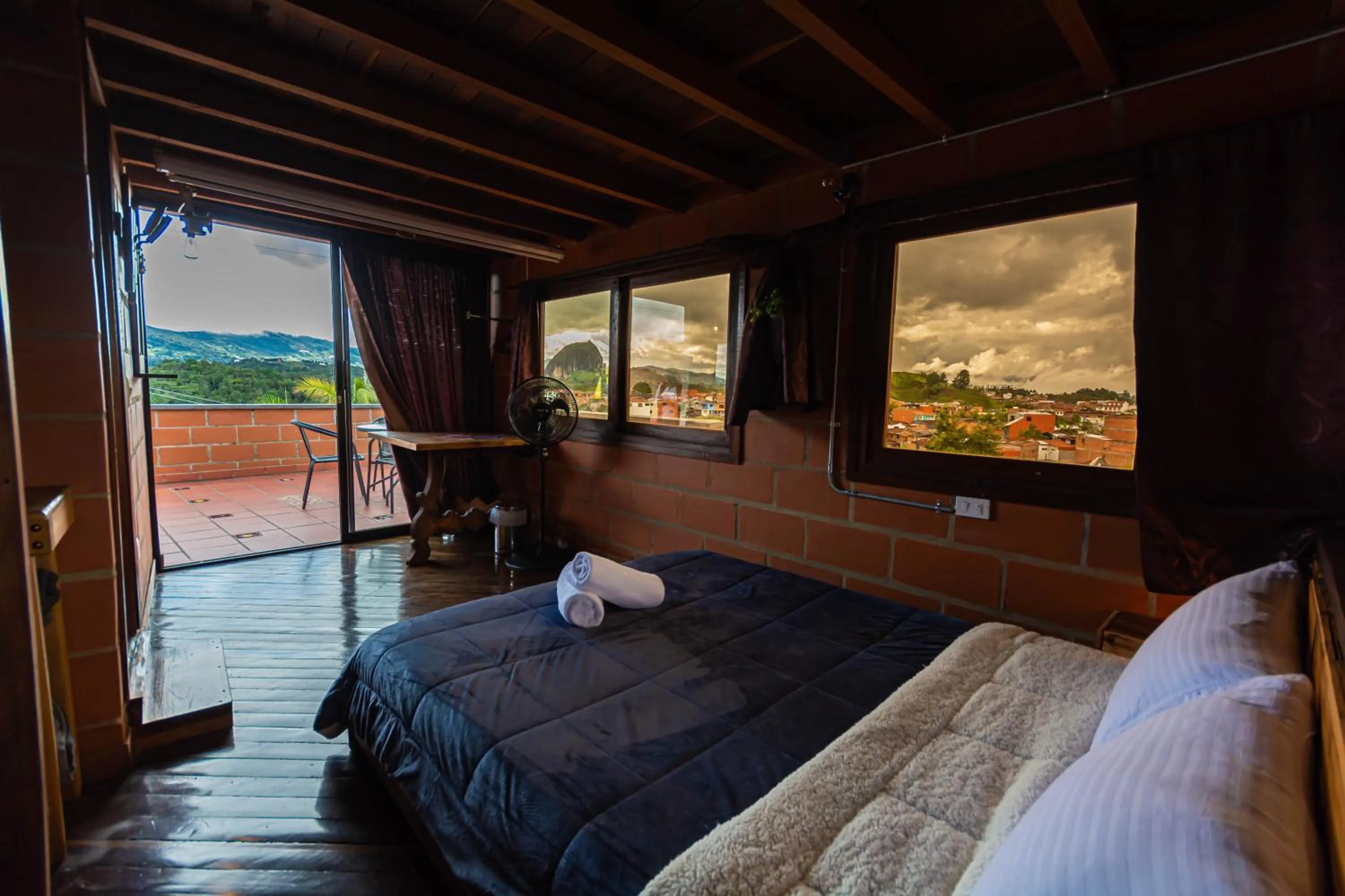 Bed in Hotel Spa Bliss Guatape