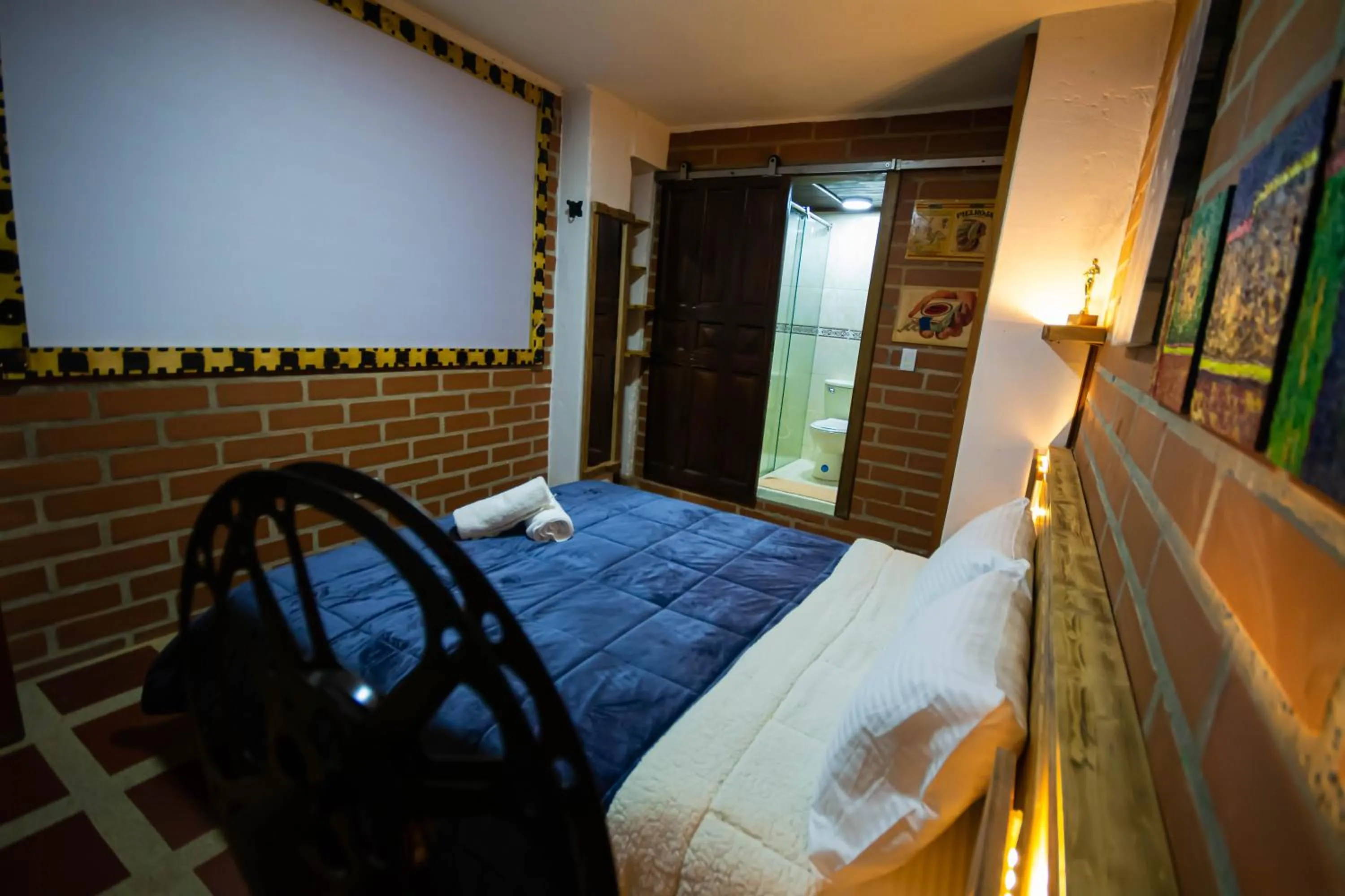 Bed in Hotel Spa Bliss Guatape