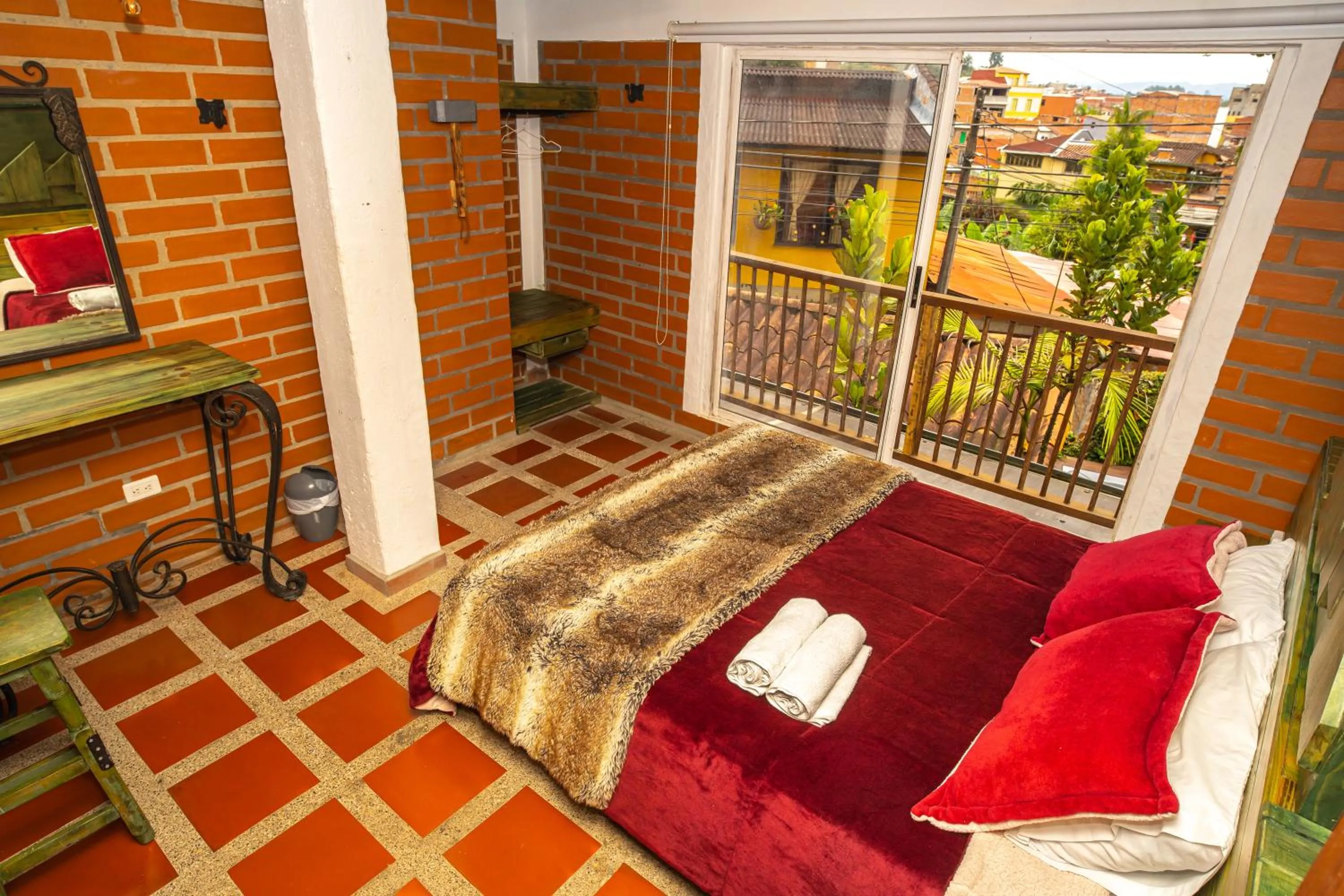 Bed in Hotel Spa Bliss Guatape