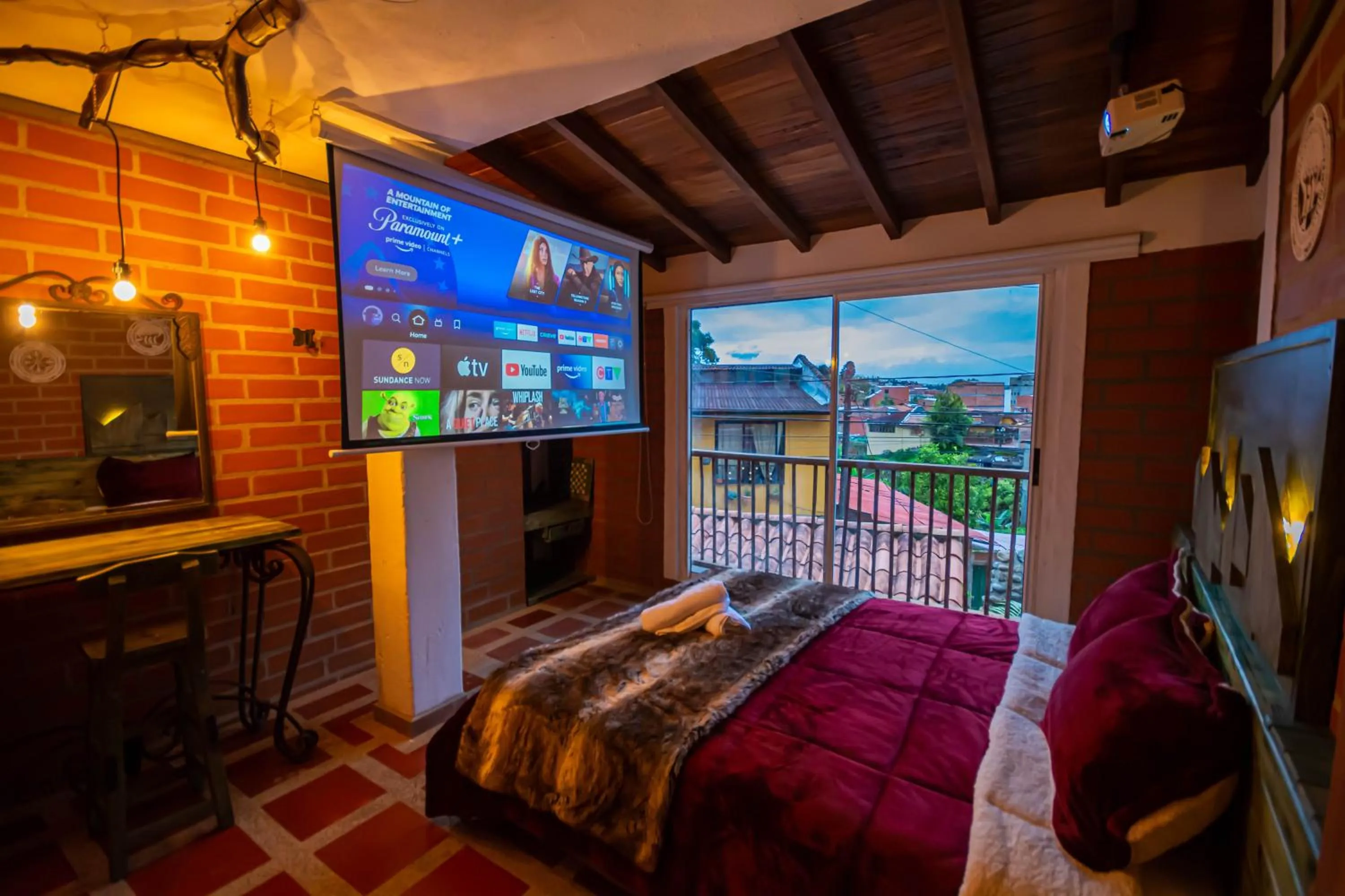 Bed in Hotel Spa Bliss Guatape