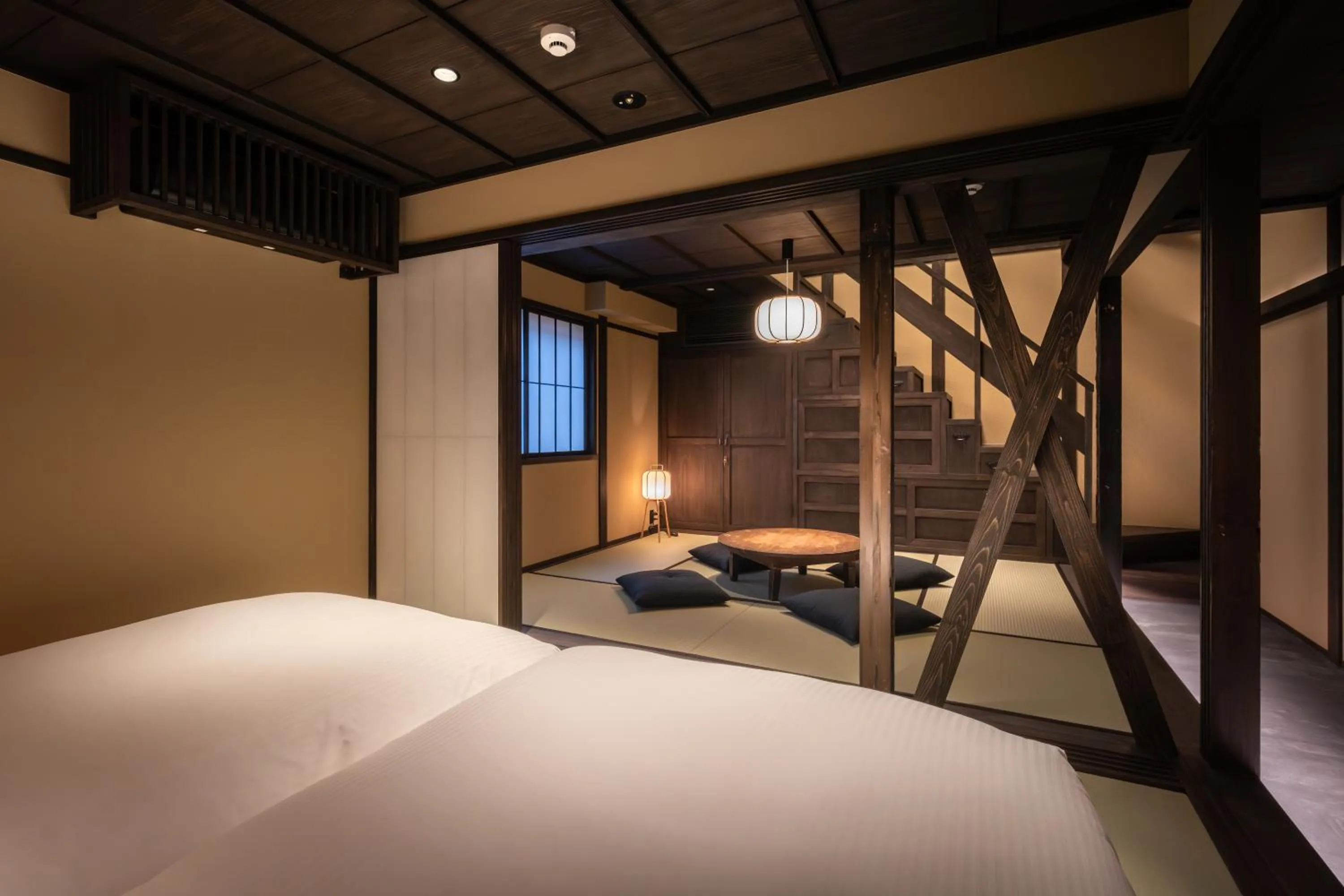 Bed in Nazuna Kyoto Higashi Honganji