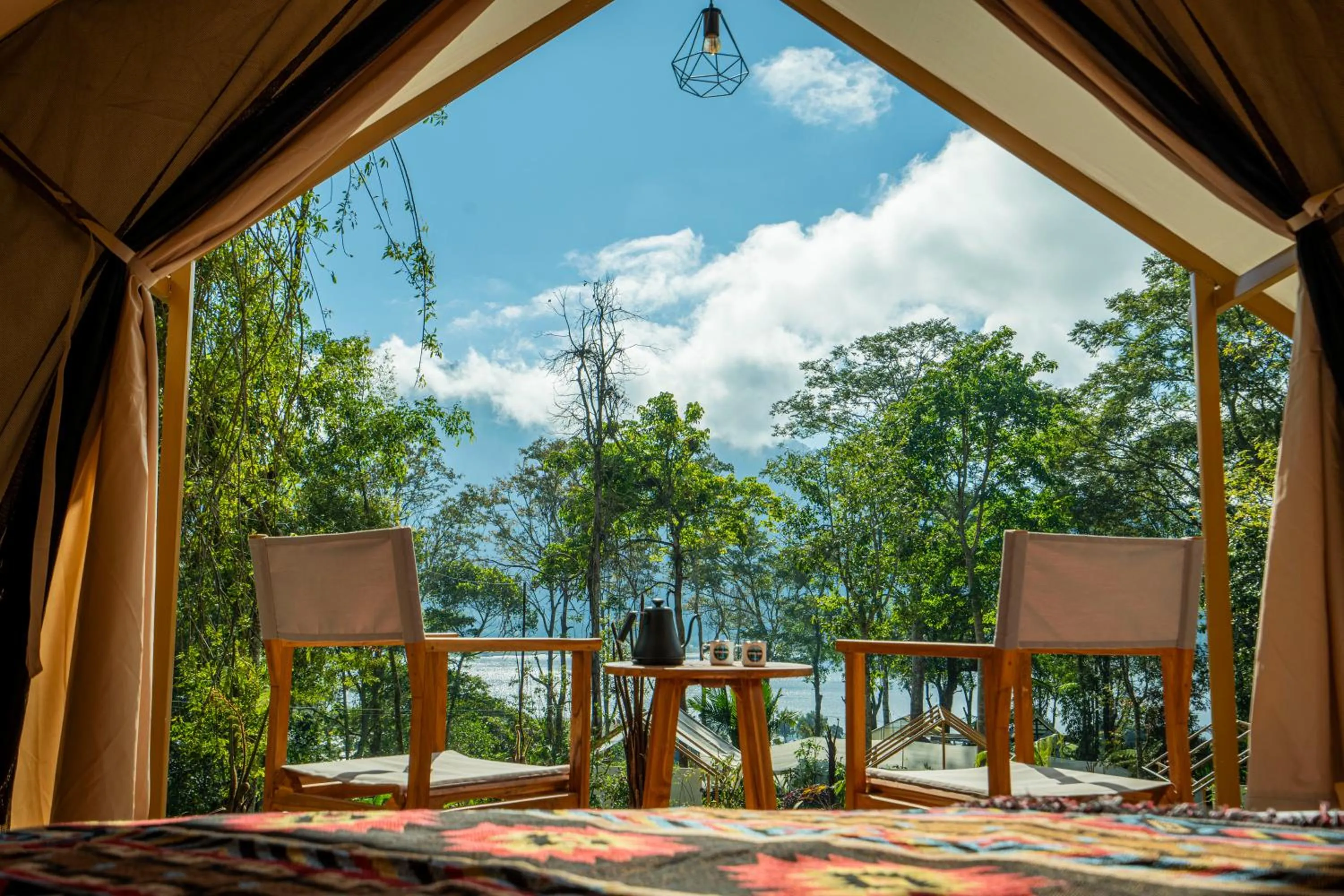 Seating area in Green Lava Lake View Glamping Bedugul By IHM