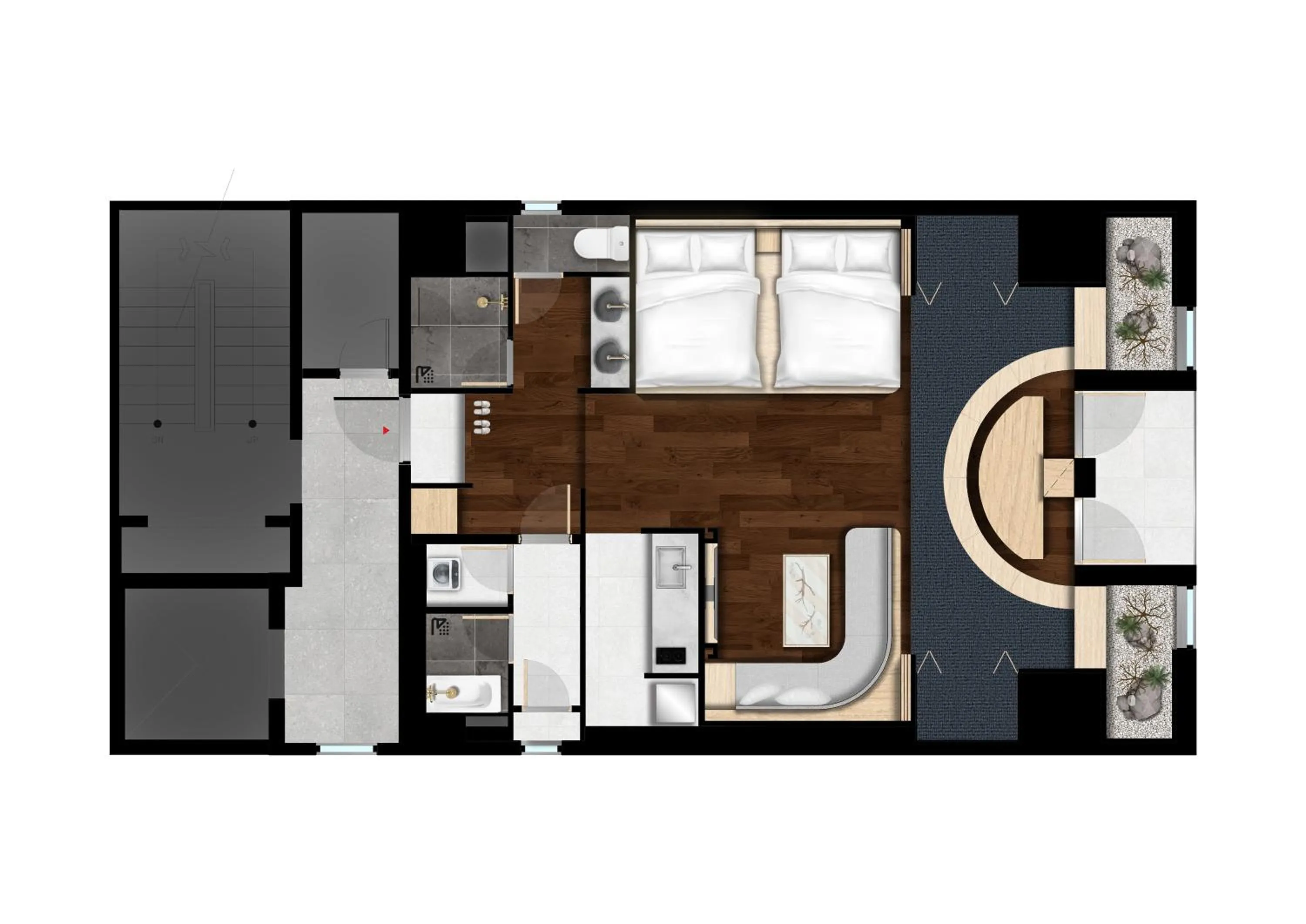 Floor plan in UH Suite Namba Station