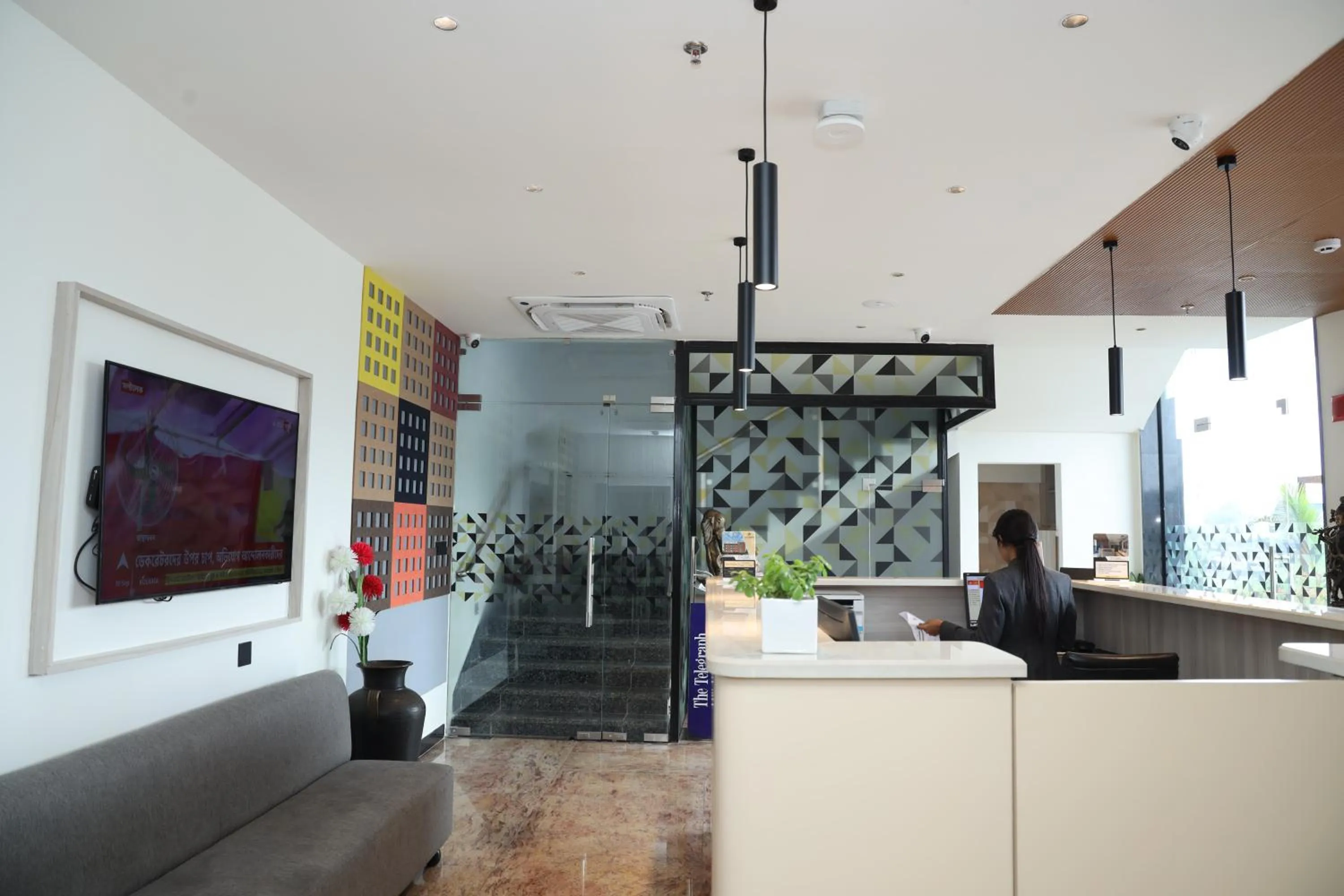 Lobby or reception in The Citi Residenci Hotel, Banskopa