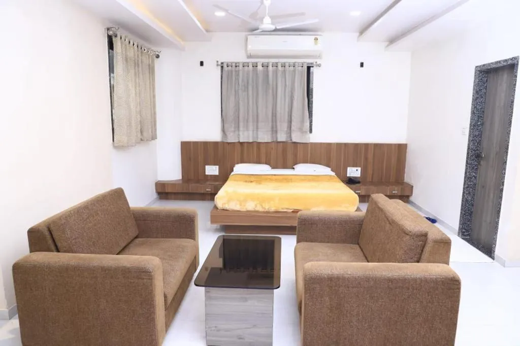 Seating area, Bed in The Byke Embassy - Surat