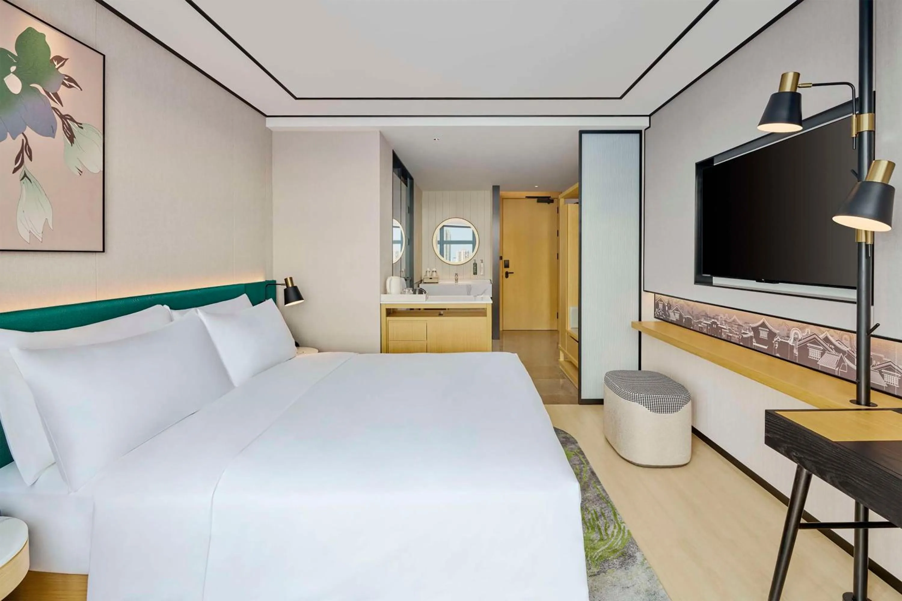 Bed in Hilton Garden Inn Foshan Lishui