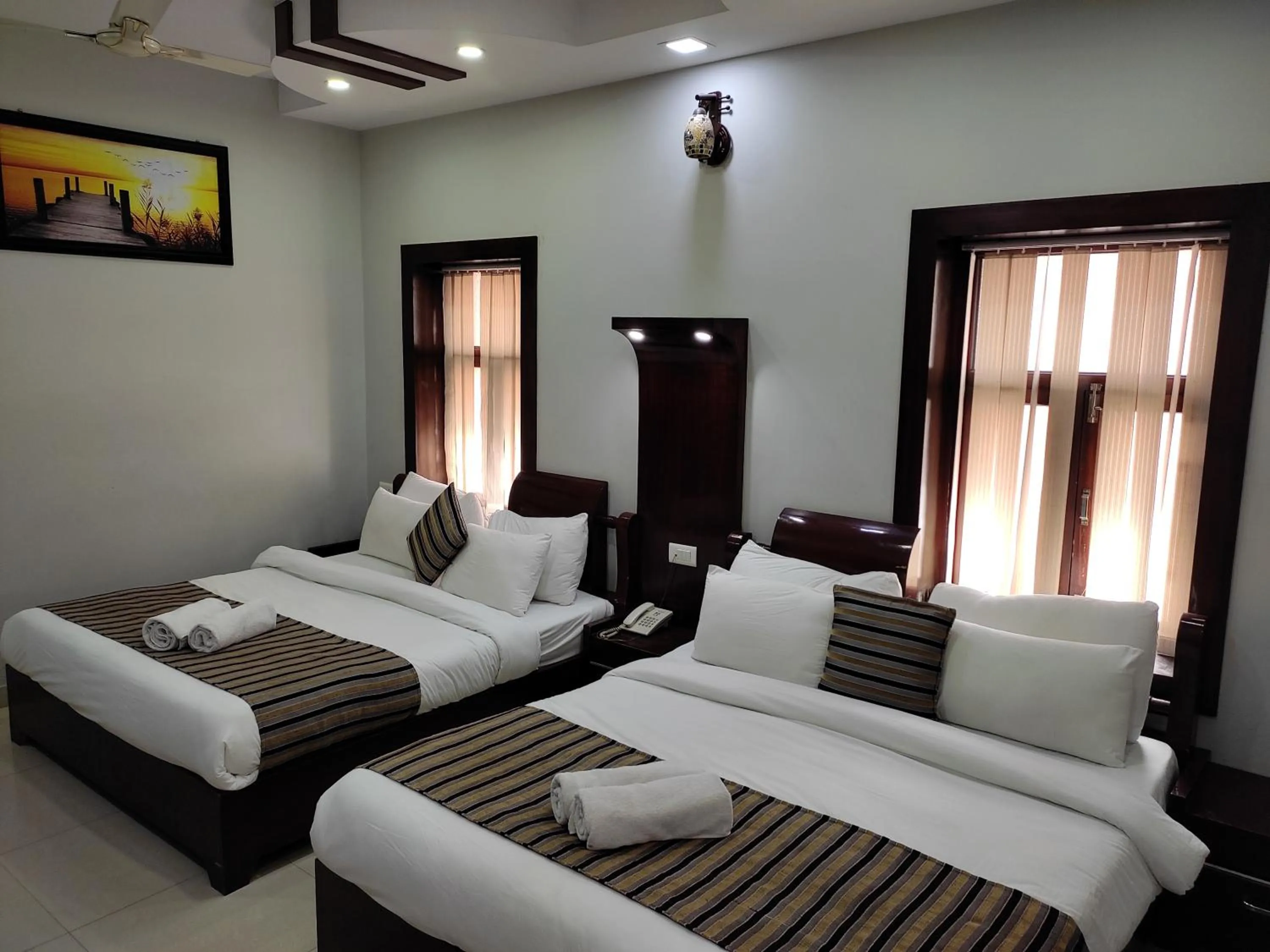 Bedroom, Bed in Hotel Krishna Ji