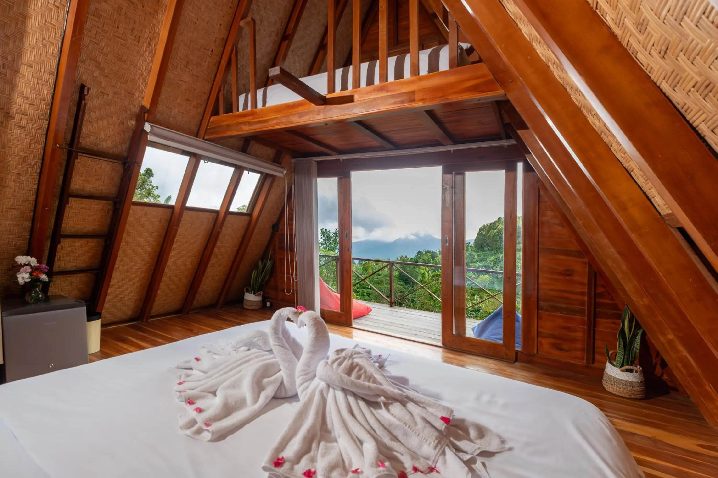 Bed in Villa Kayu Amertha