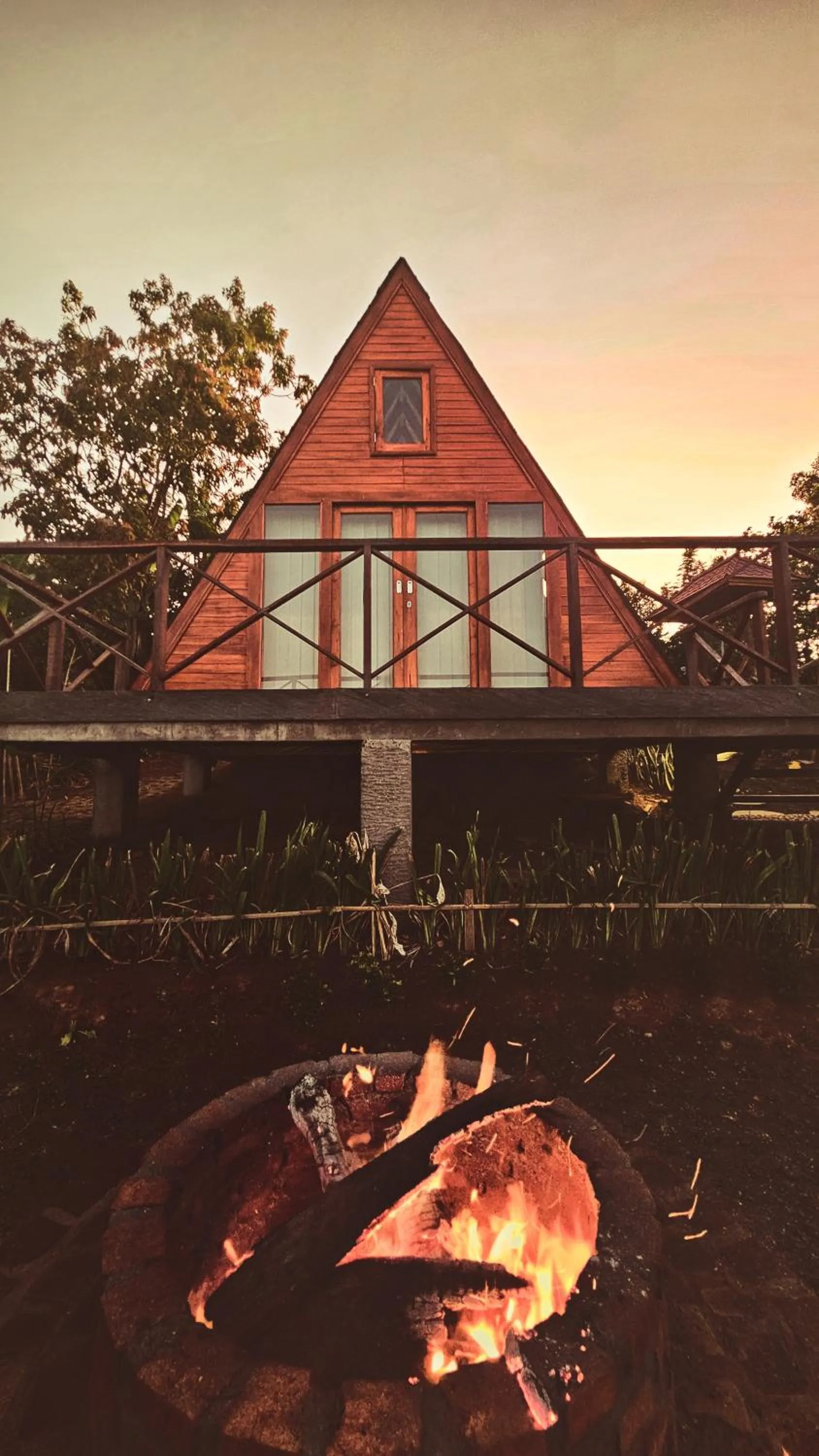 fireplace in Villa Kayu Amertha