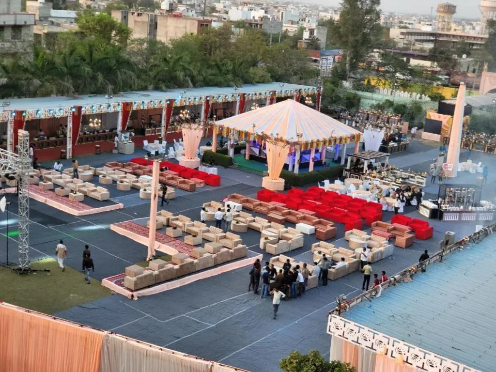 group of guests in Rubystone Shiv Vilas Palace