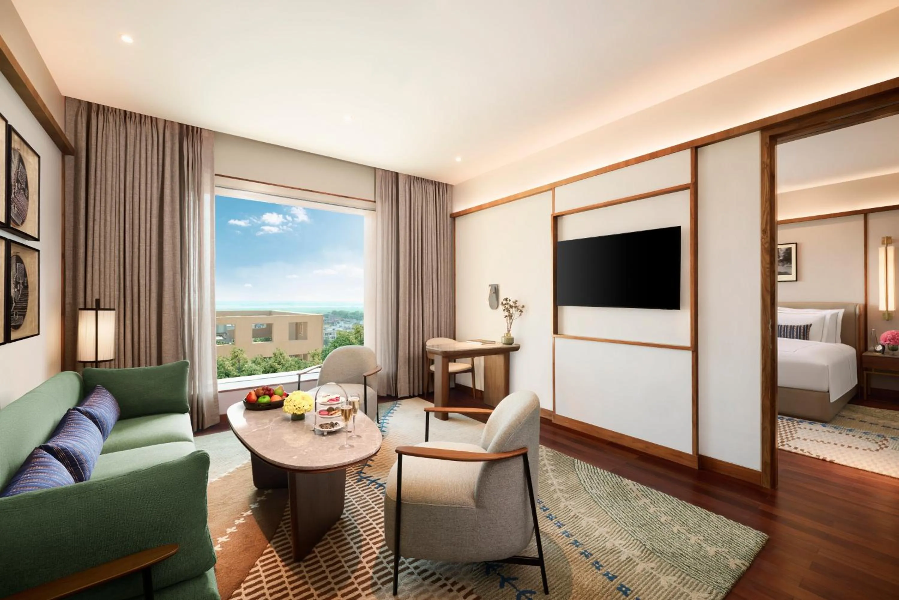 Living room, Bed in Taj City Centre, Patna