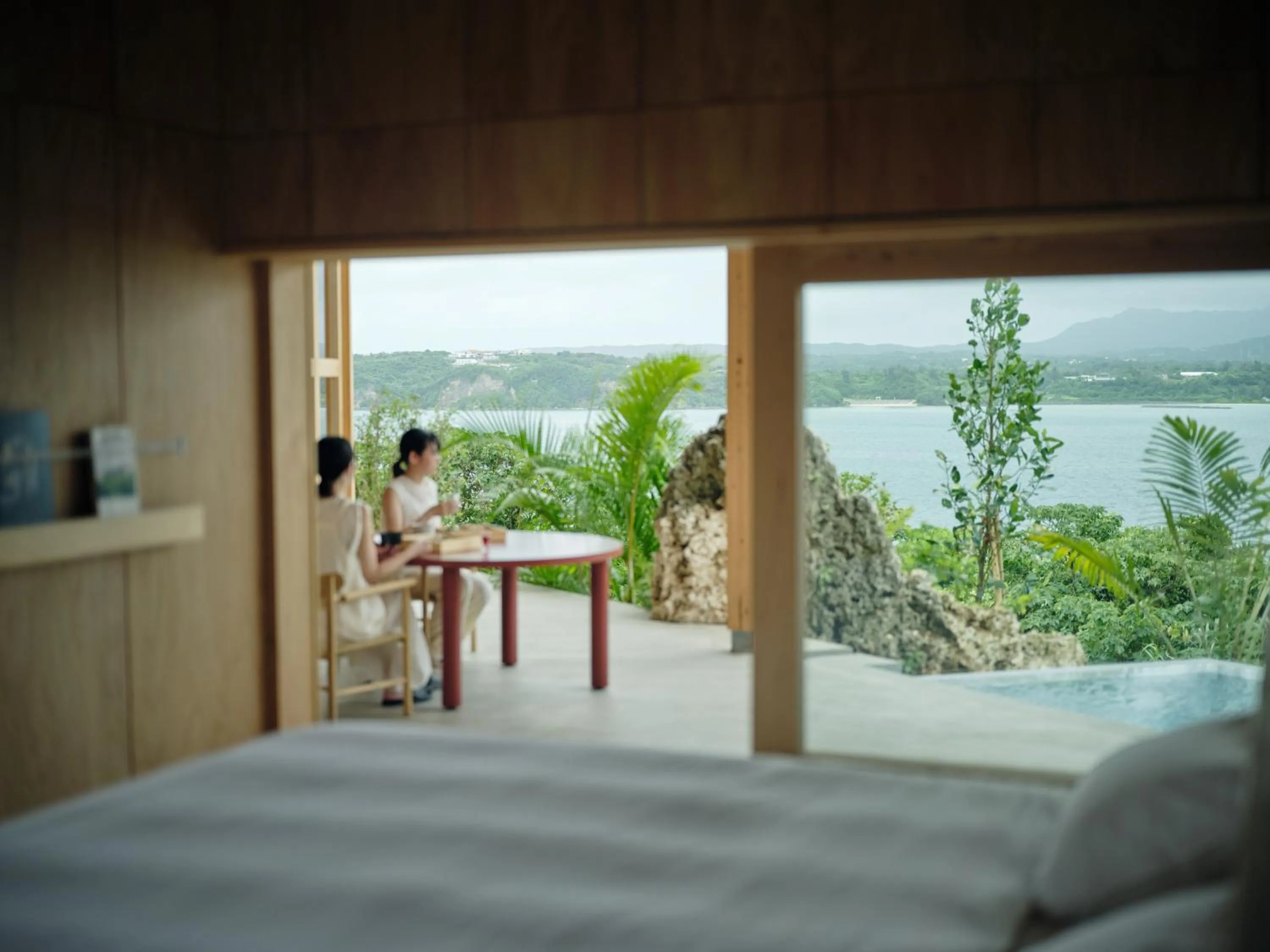 Balcony/Terrace, Bed in YAWN YARD Kouri Island
