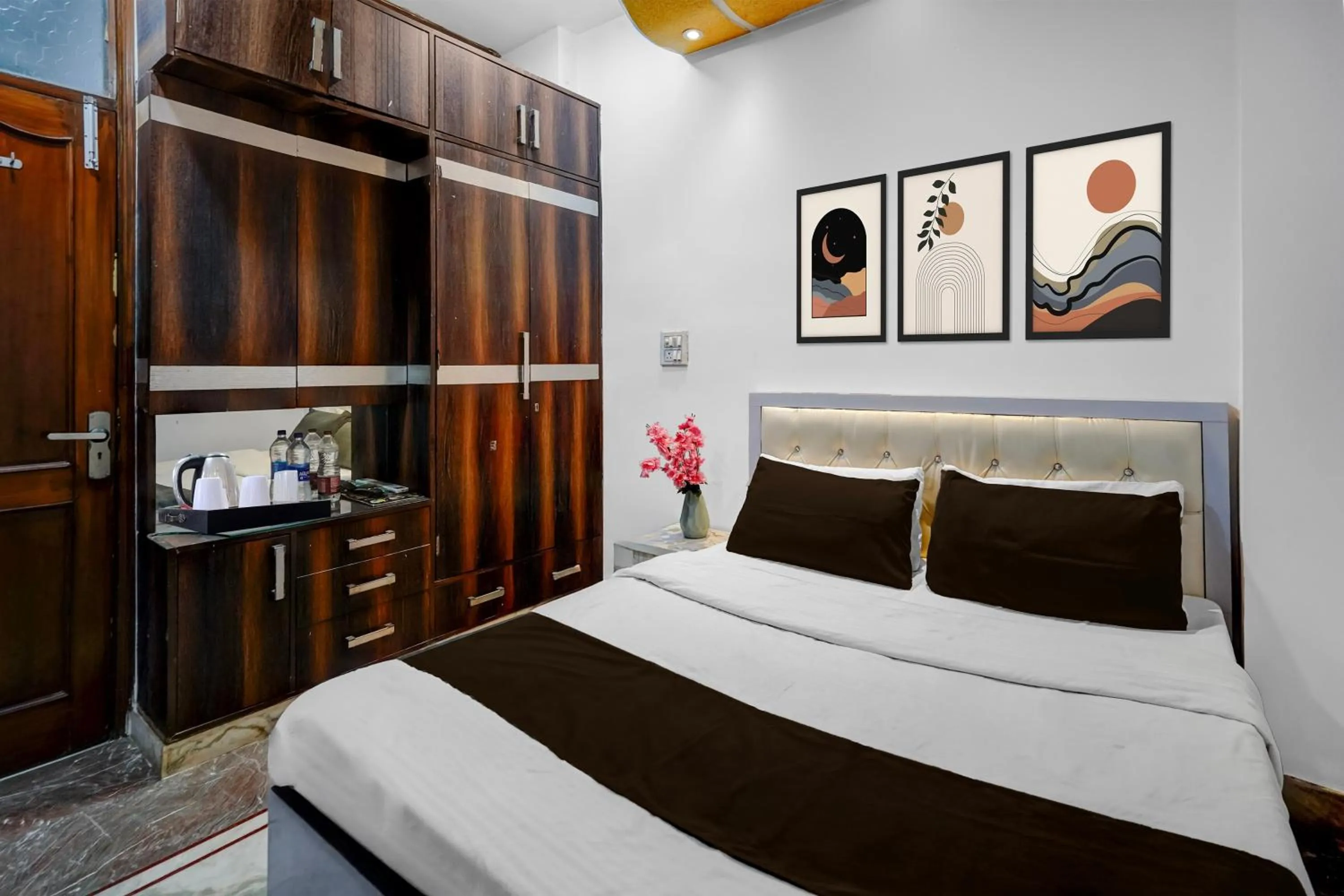 Bedroom, Bed in Hotel O Iskcon Temple Rohini Formerly Golden Key