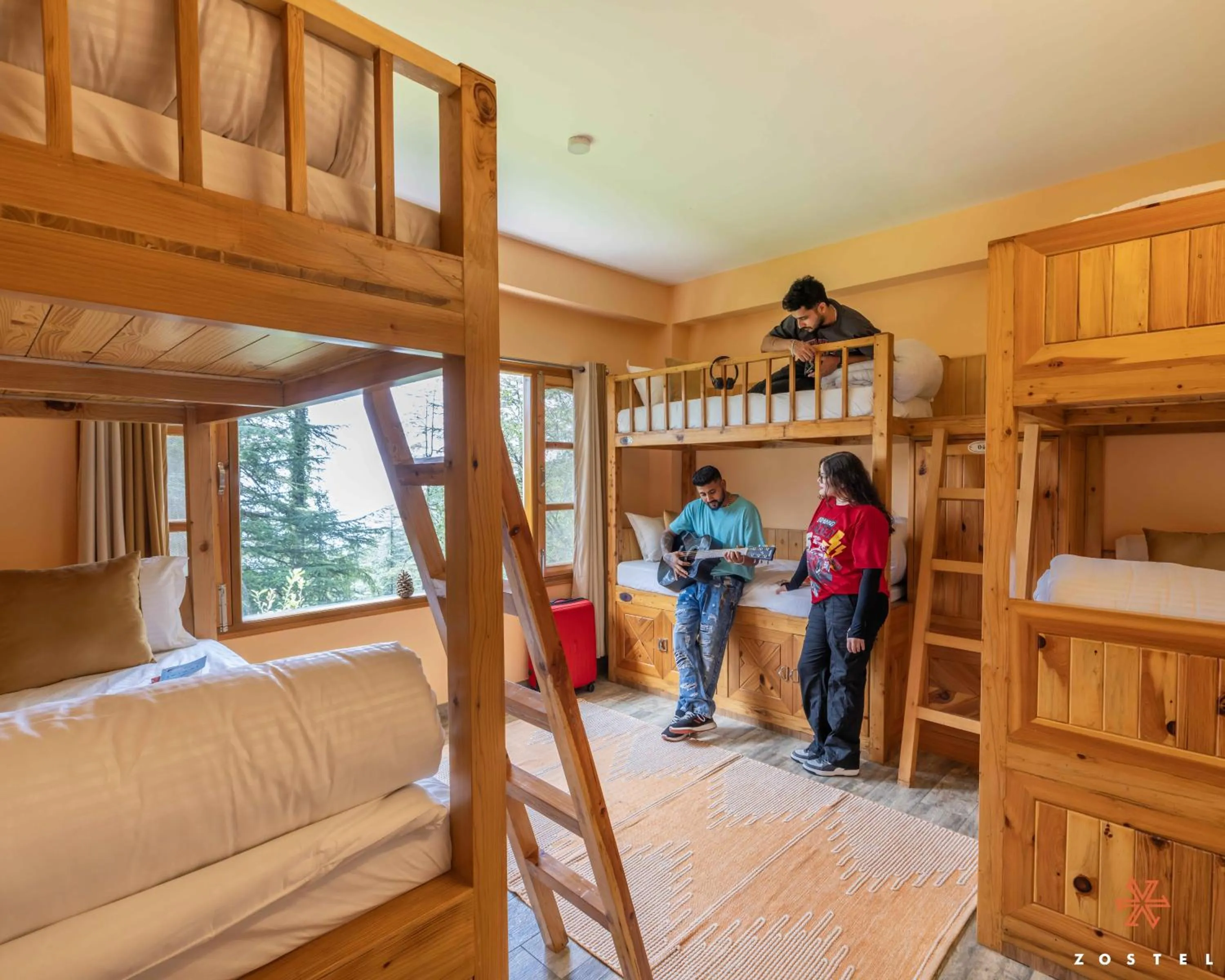 Bed in Zostel Kotgarh, Narkanda