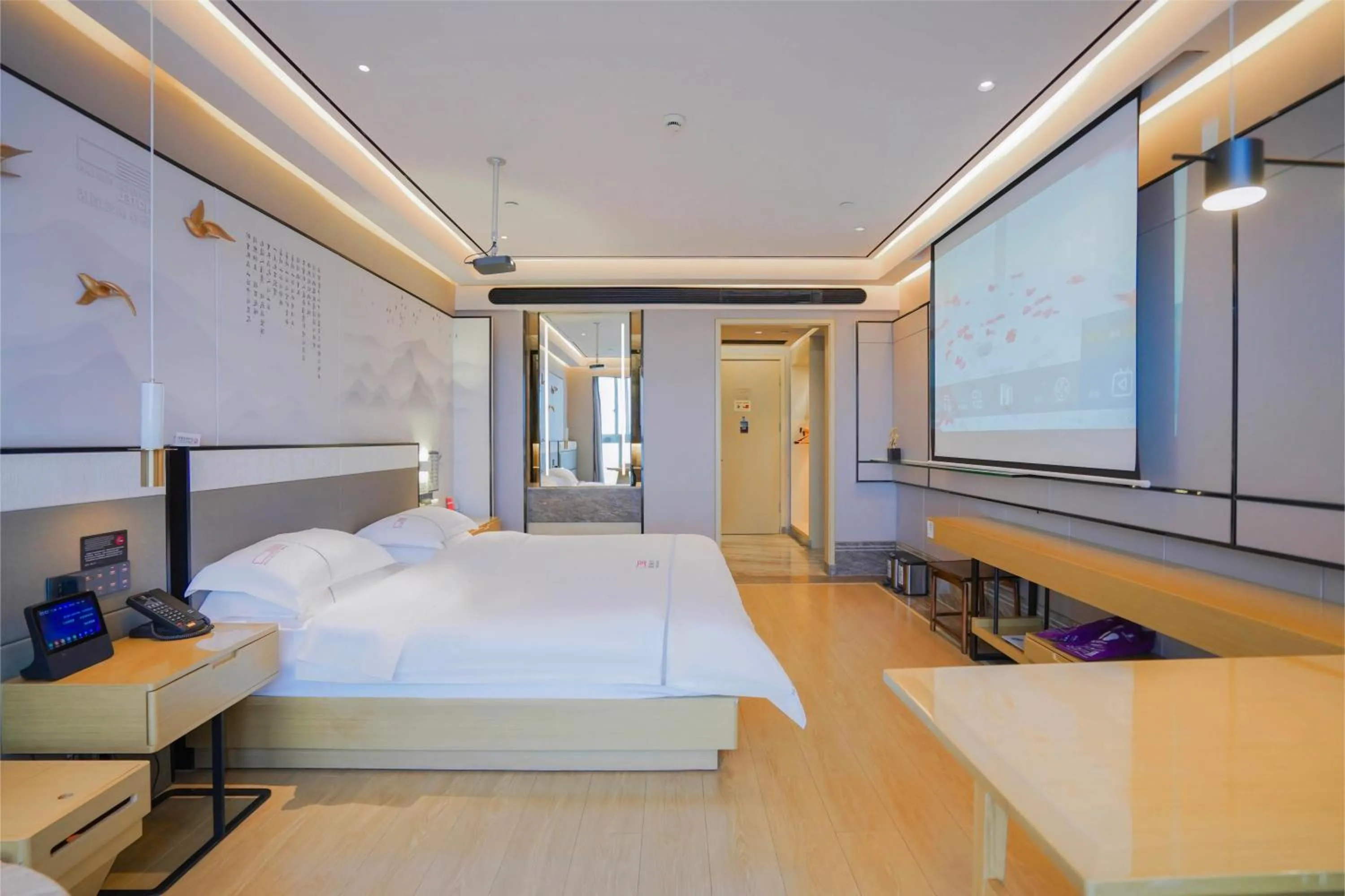 Bed in Konggu Youlan Hotel Ningbo Yuyao North Xinjian Road