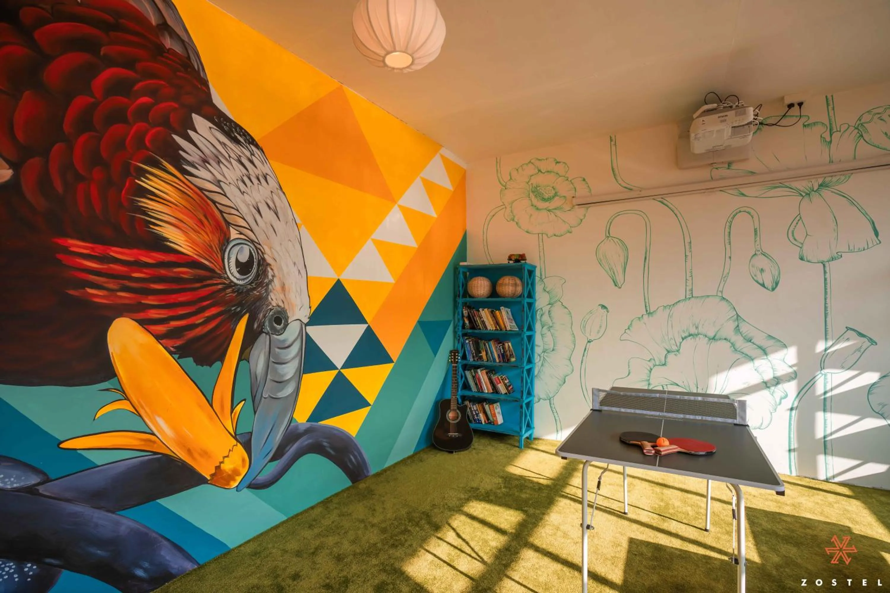 Living room in Zostel Pulga