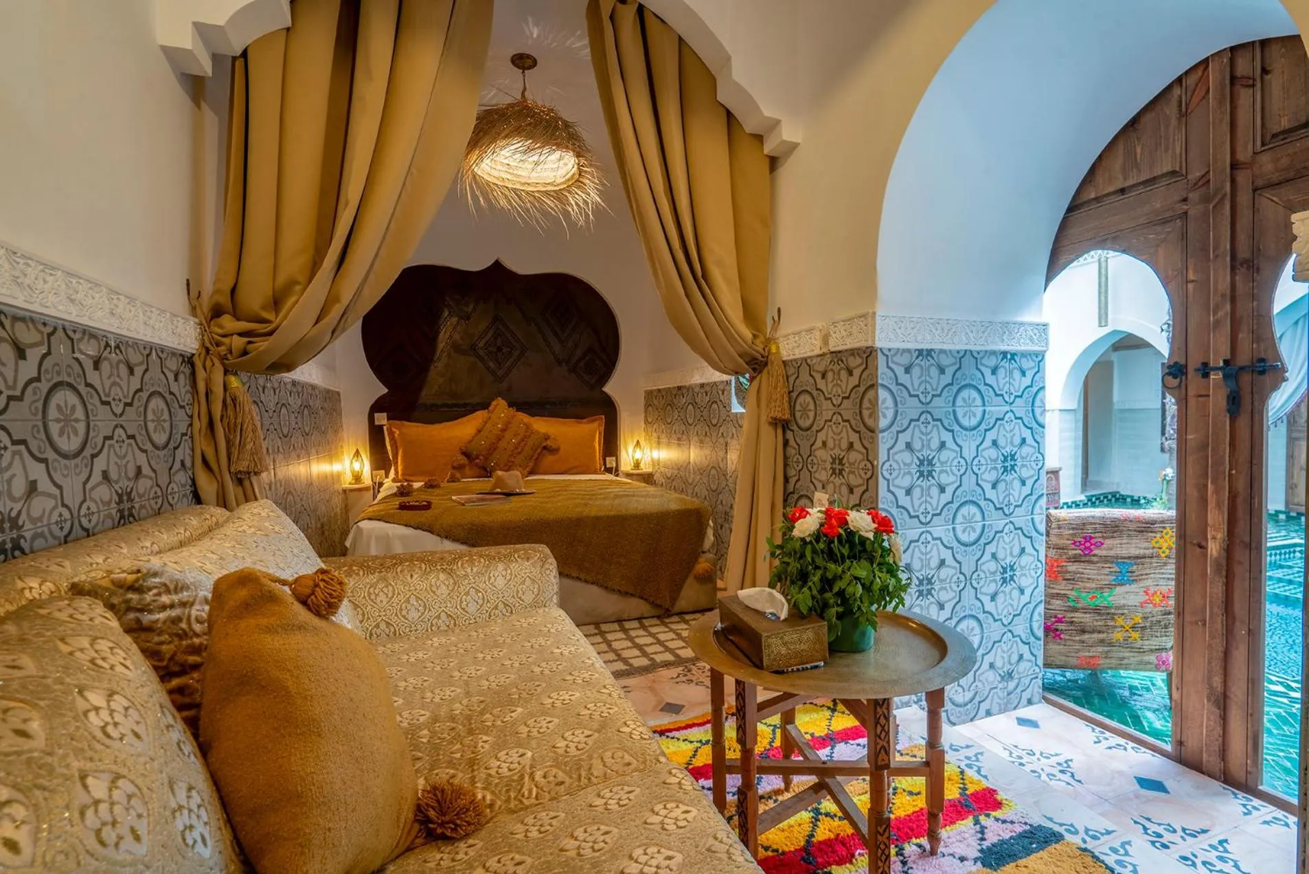 Bed in Riad Yalla habibi