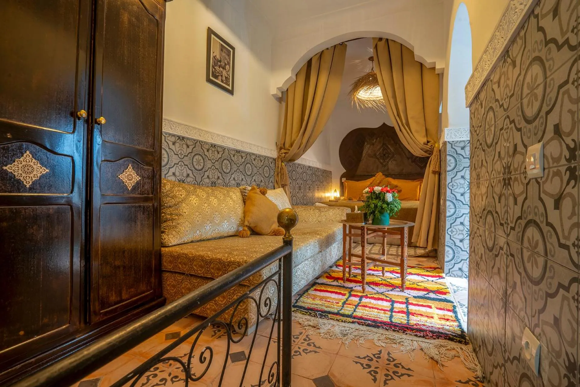 View (from property/room), Bed in Riad Yalla habibi