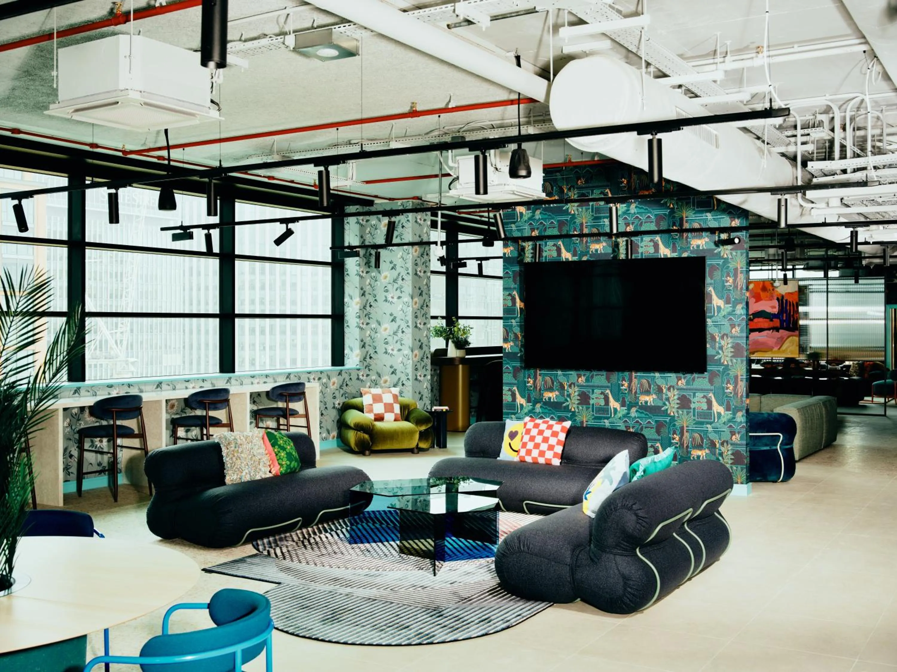 Communal lounge/ TV room in Vertus Edit Canary Wharf