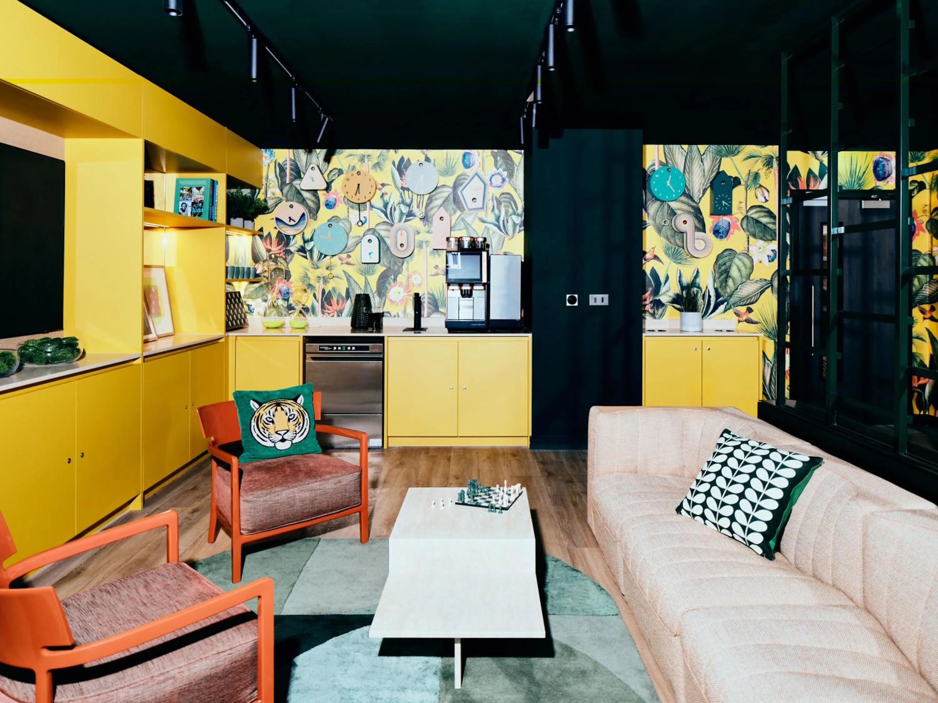 Communal lounge/ TV room in Vertus Edit Canary Wharf