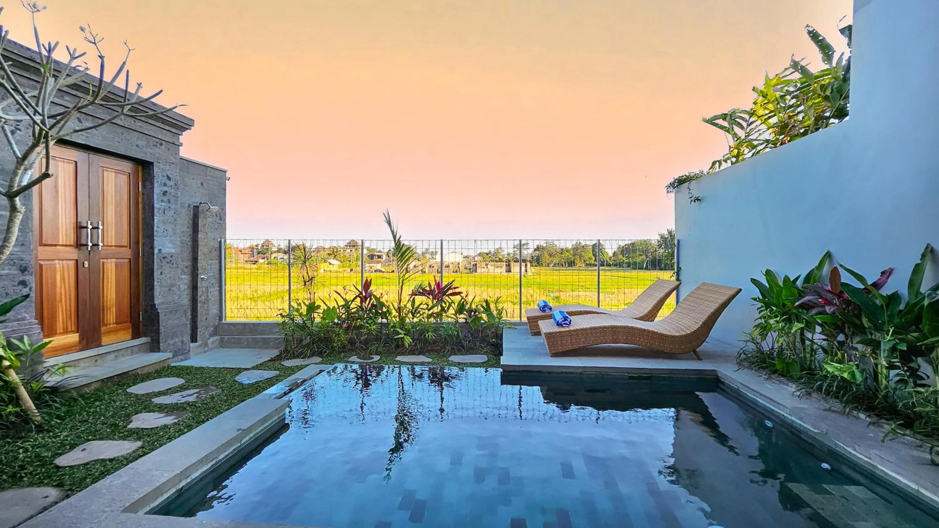 Pool view in Weda Villas