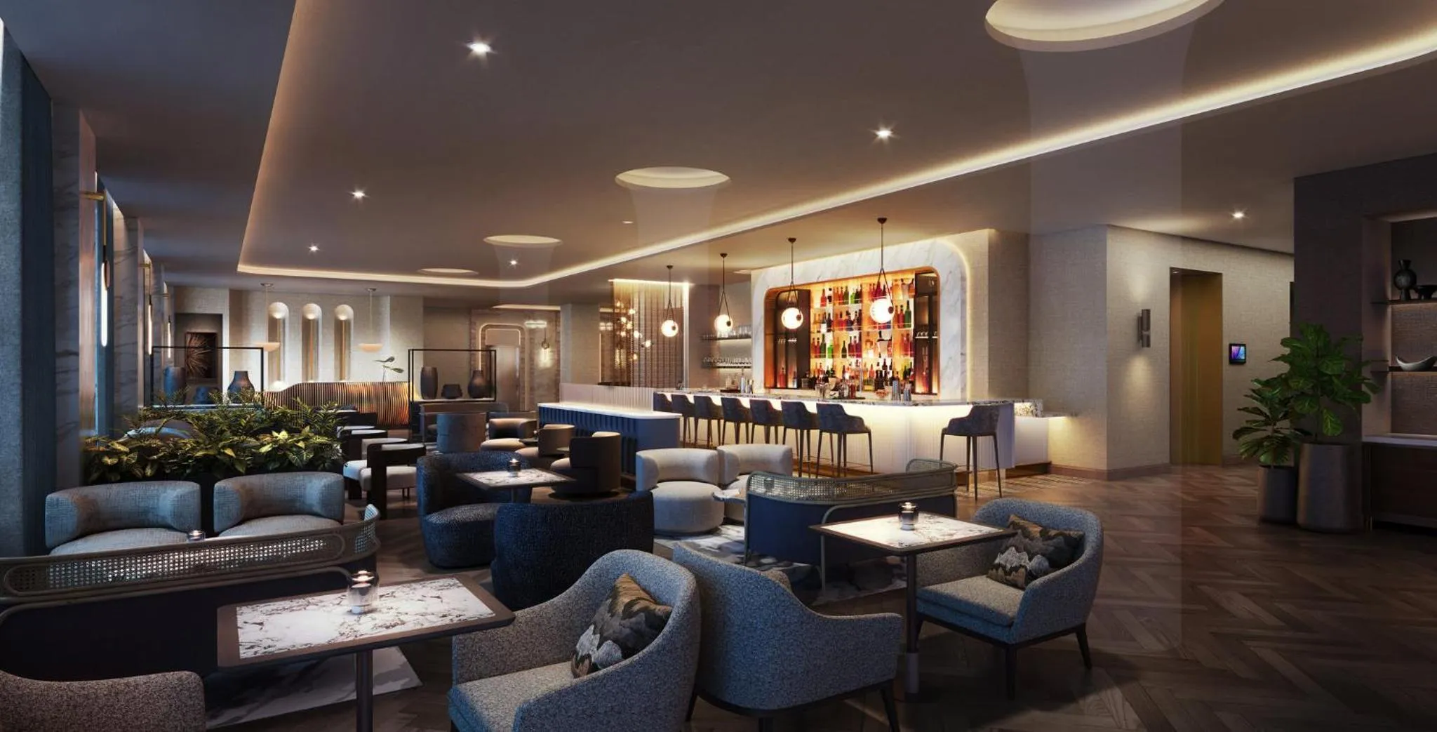 Lounge or bar in InterContinental Indianapolis by IHG