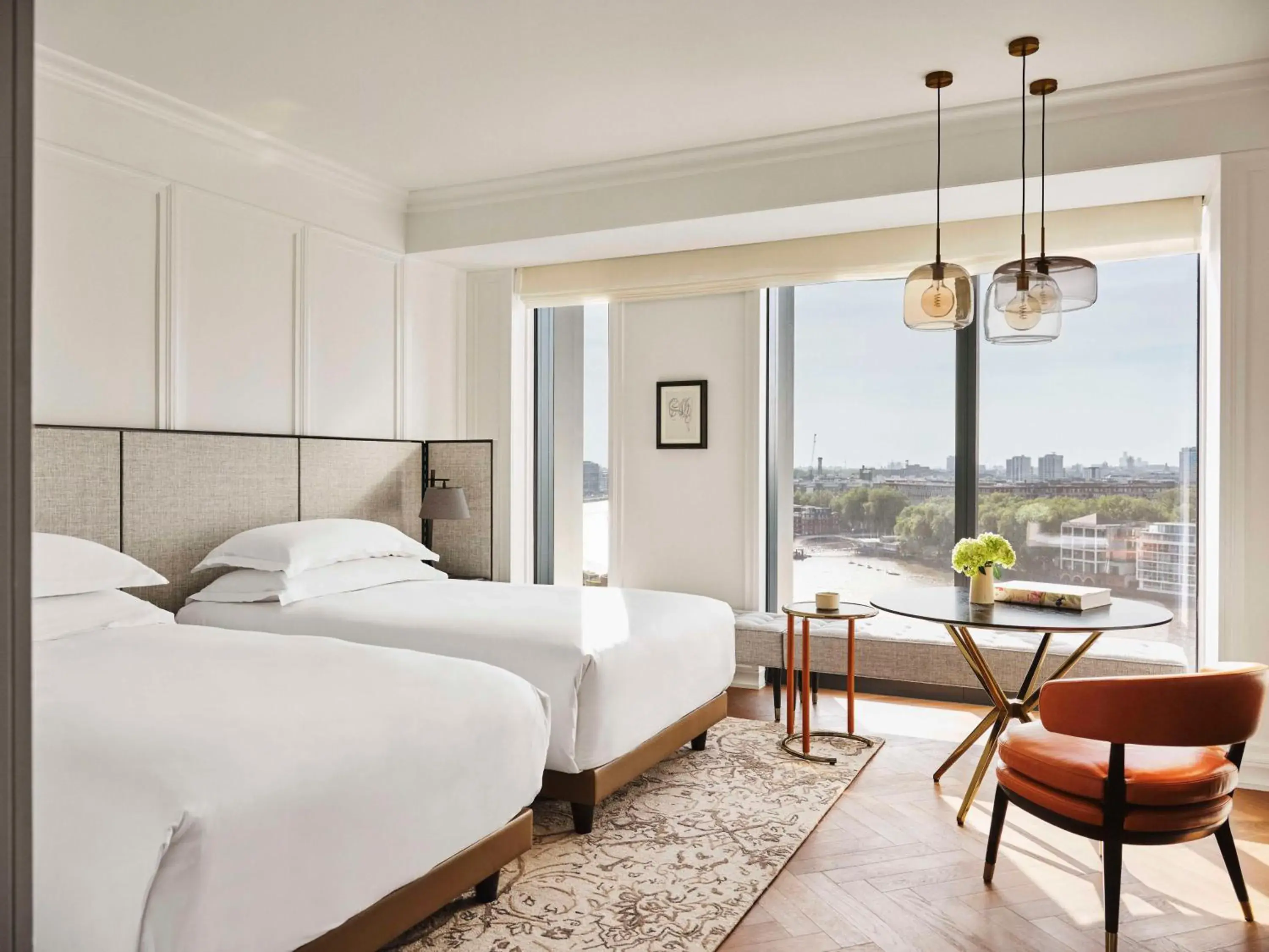 Twin Room with River View in Park Hyatt London River Thames Twin Room with River View in Park Hyatt London River Thames