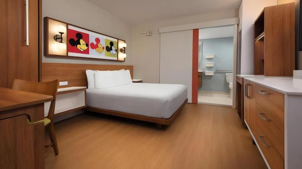 Bed in Disney's Pop Century Resort