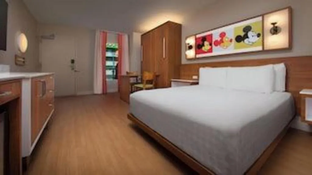 Bed in Disney's Pop Century Resort