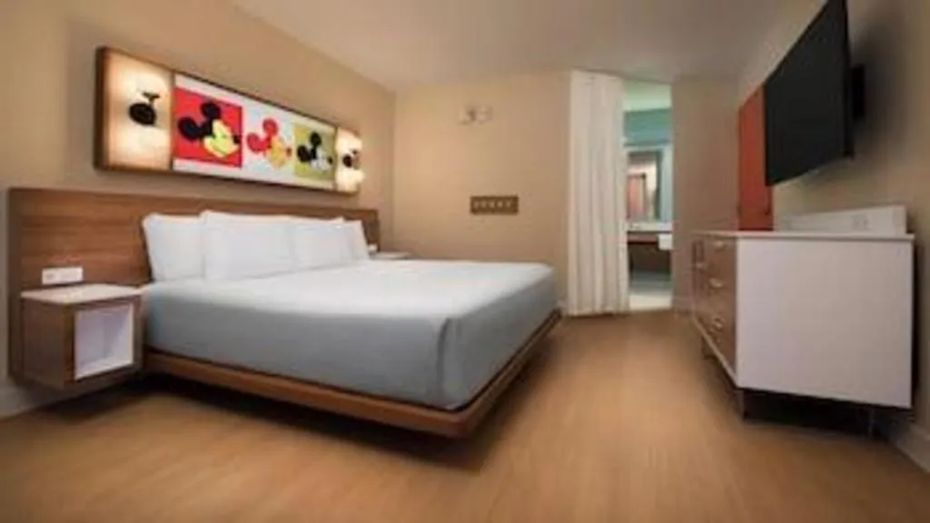 Bed in Disney's Pop Century Resort
