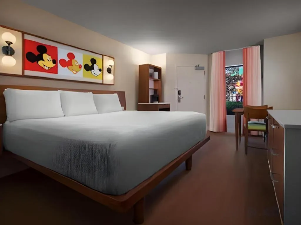 Bed in Disney's Pop Century Resort