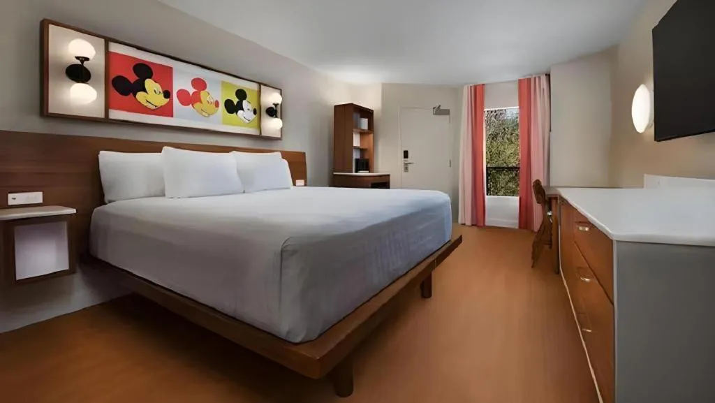 Bed in Disney's Pop Century Resort