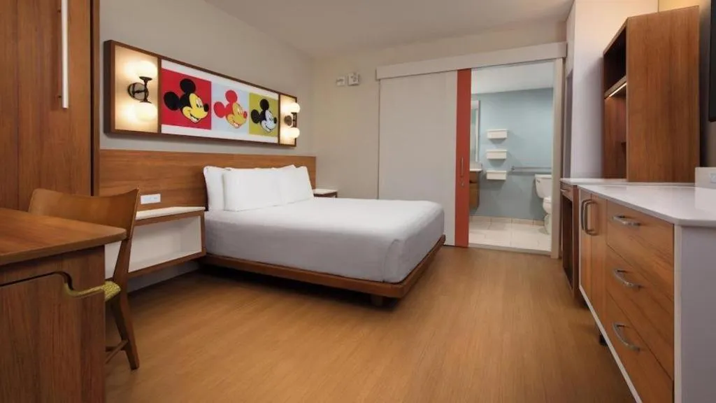Bed in Disney's Pop Century Resort