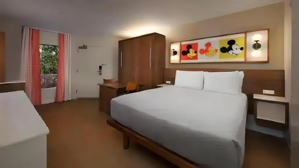 Bed in Disney's Pop Century Resort