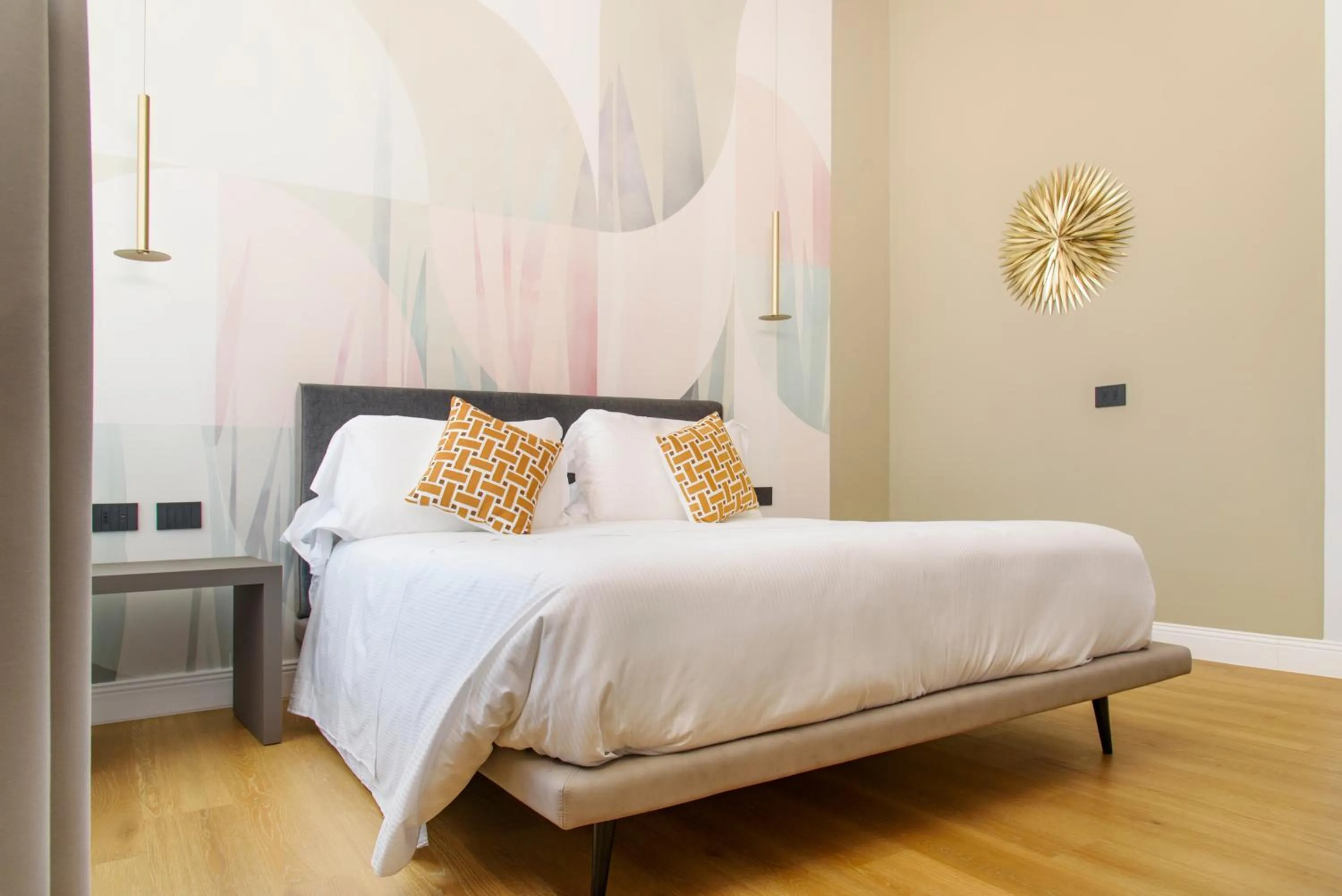 Bed in Vesuvius Palace Aparthotel