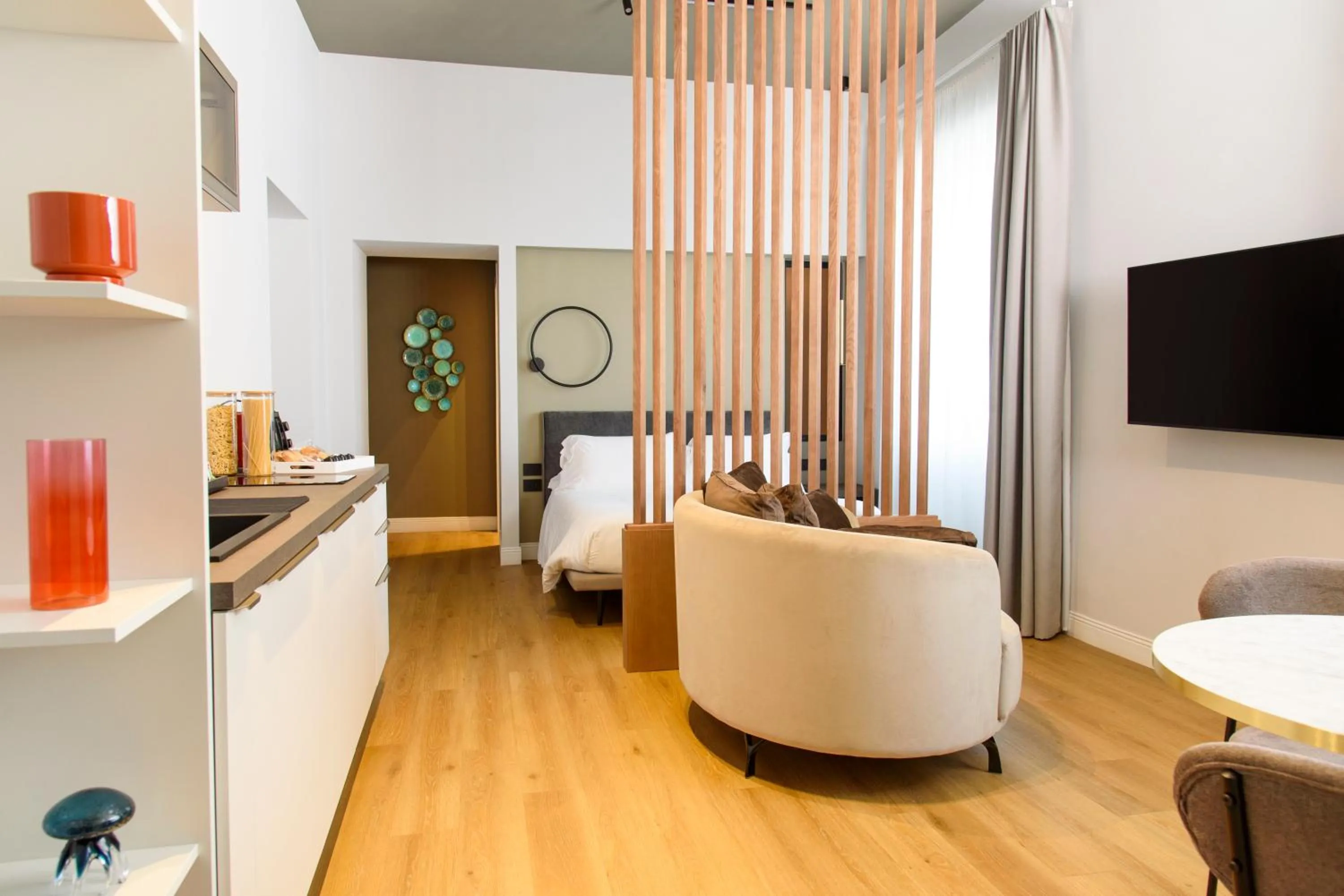 Bed in Vesuvius Palace Aparthotel