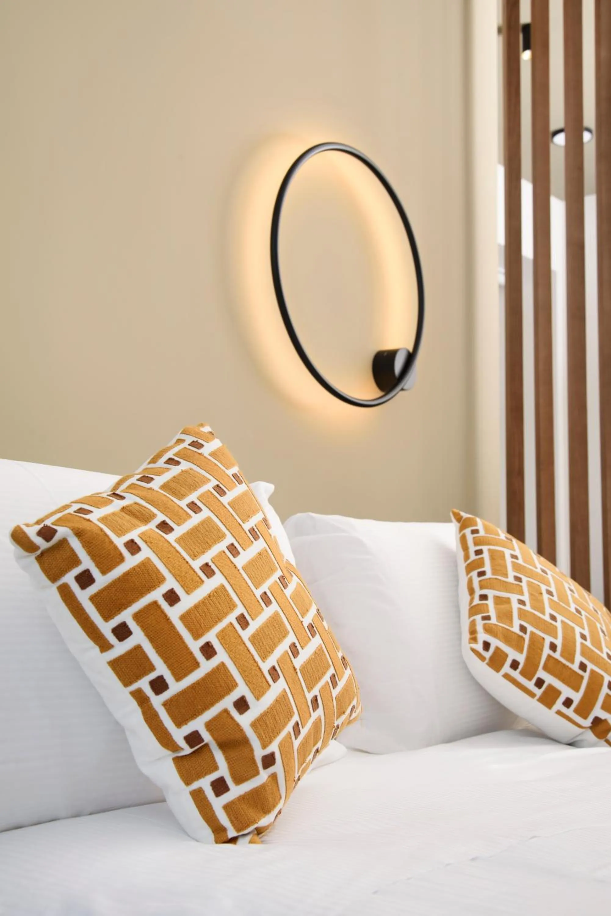 Bed in Vesuvius Palace Aparthotel