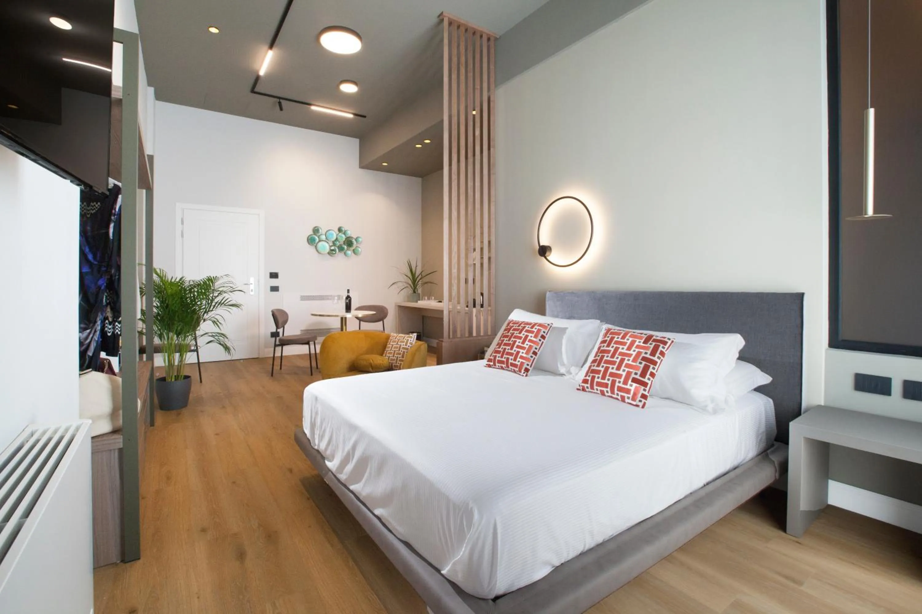 Bed in Vesuvius Palace Aparthotel