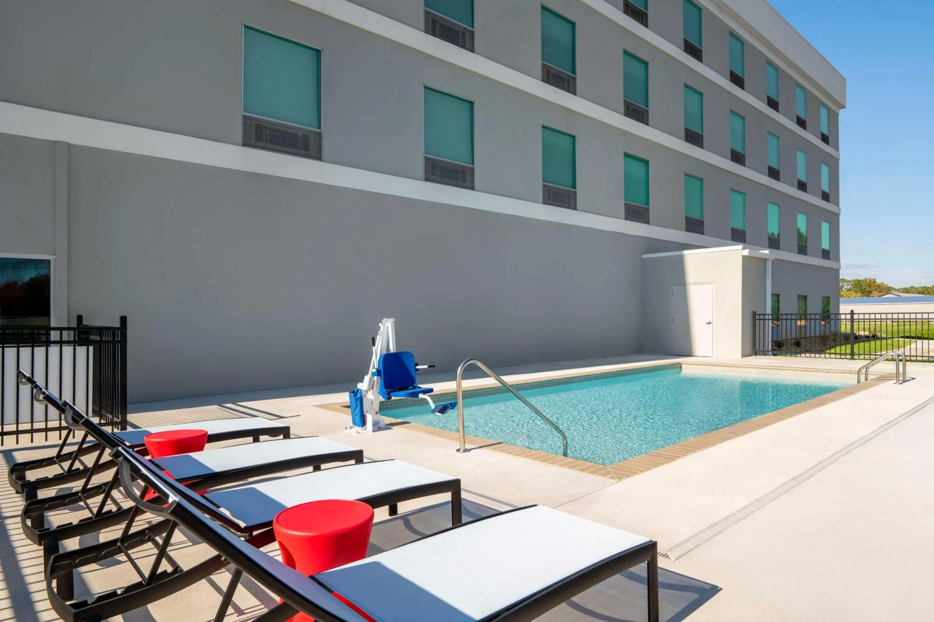 Pool view in Home2 Suites By Hilton Jonesboro