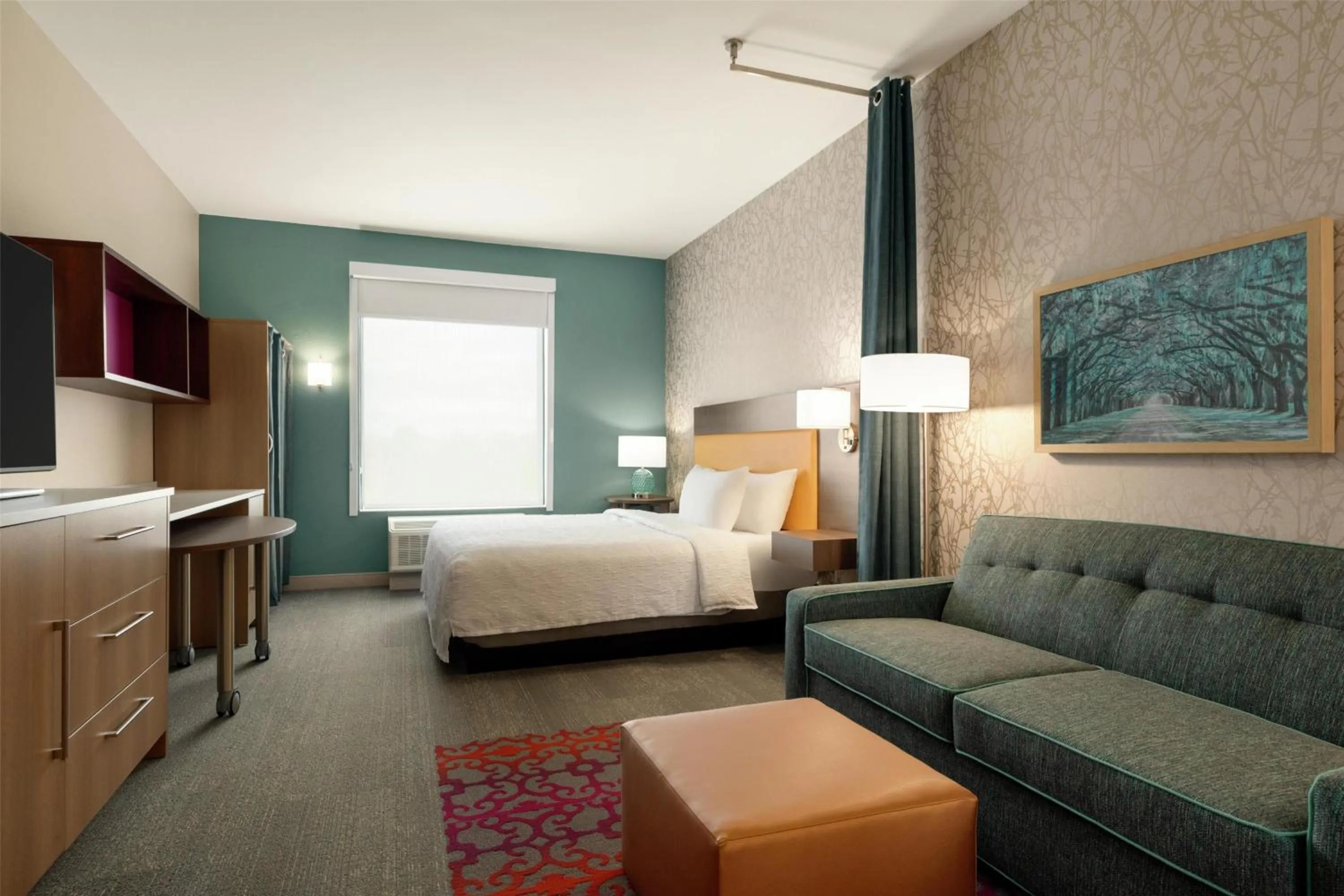 Bed in Home2 Suites By Hilton Dublin