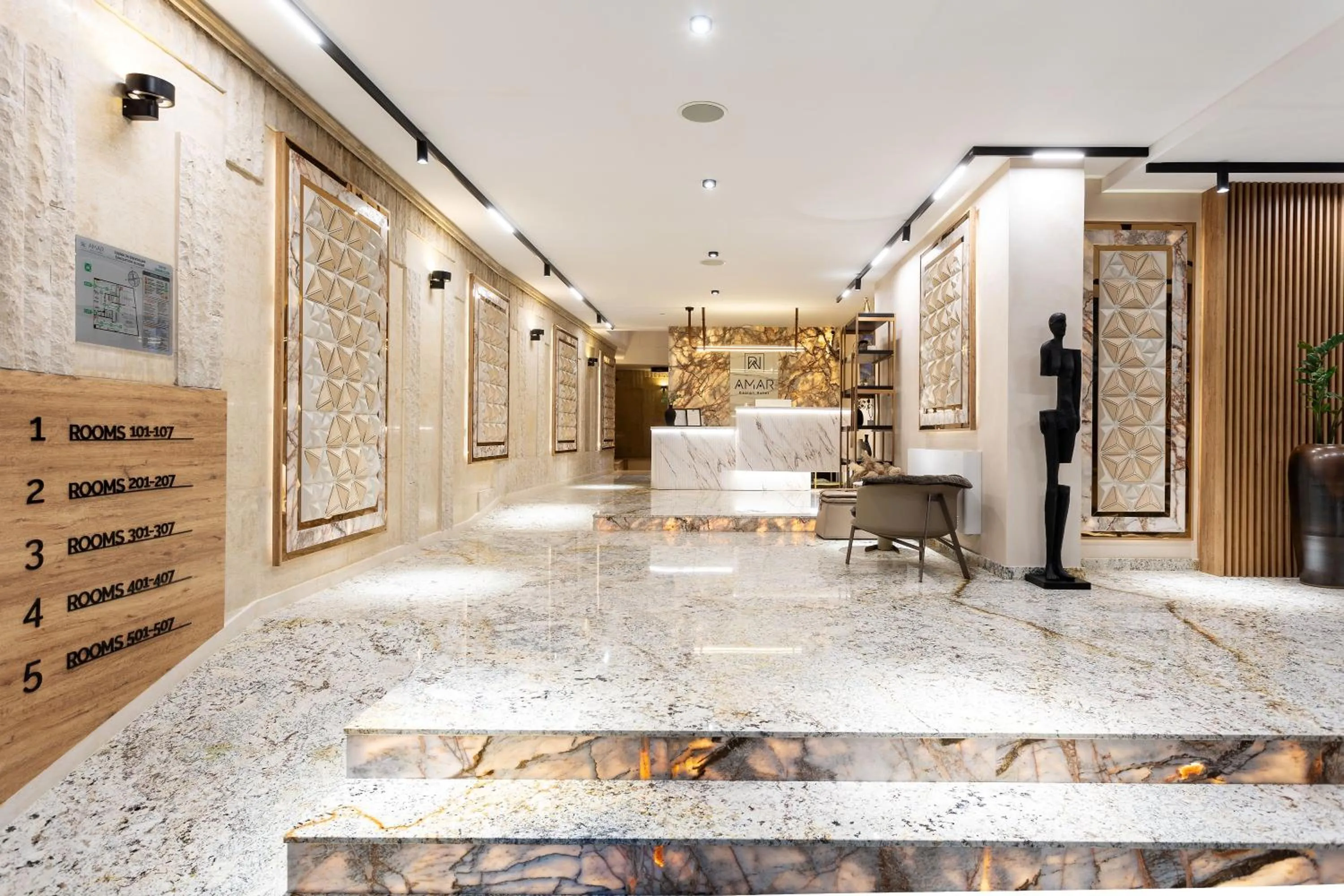 Lobby or reception in AMAR Design Hotel by HMG